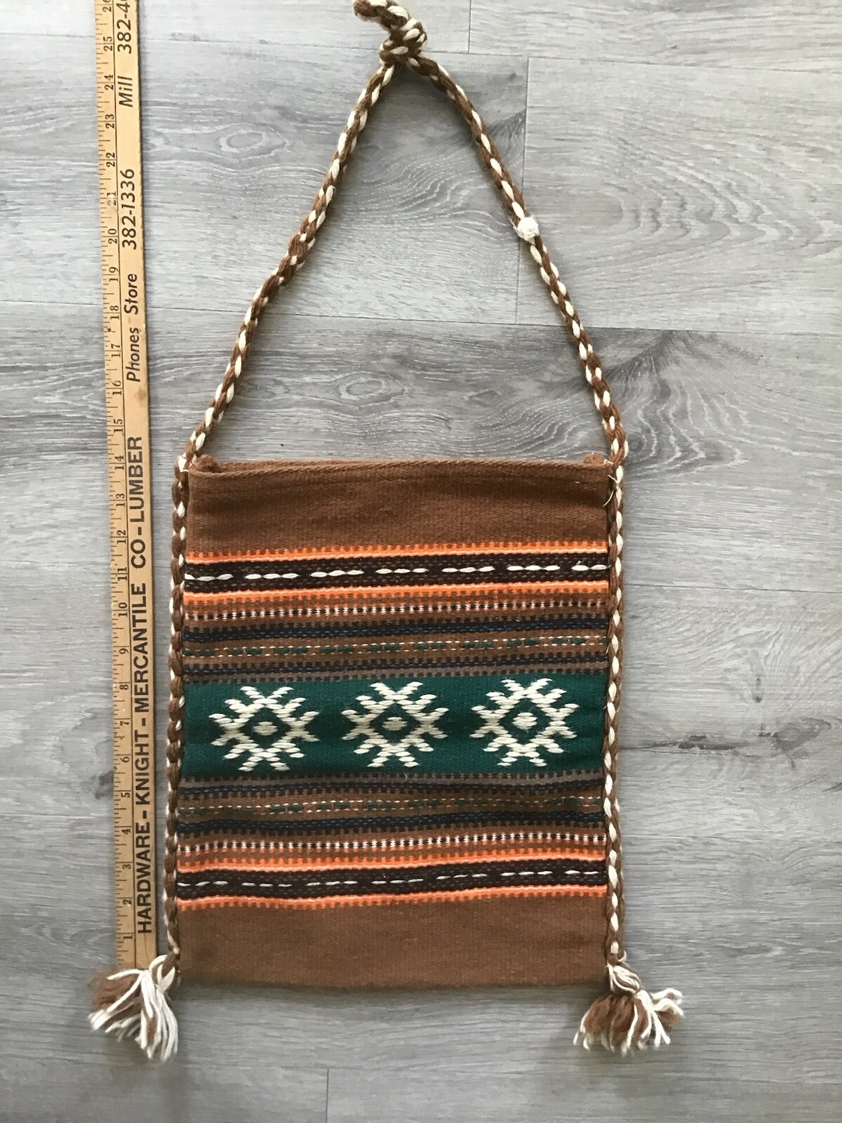 Retro Vtg. Boho Hipster Bag Hand-Woven Shoulder Bag Satchel