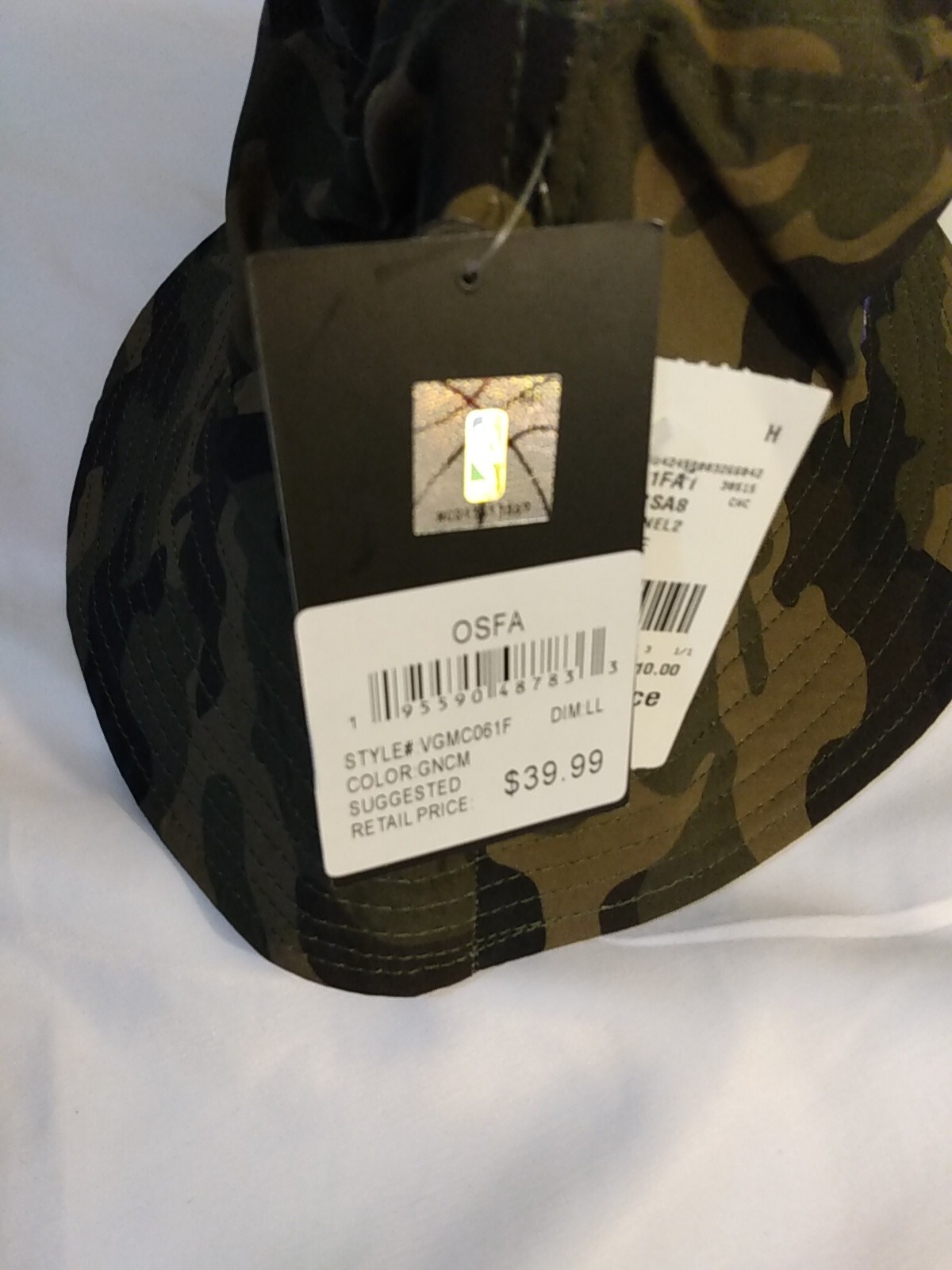 Ultra Game NBA Los Angeles Lakers Bucket Hat Cap Green Camo One Size Fit Most