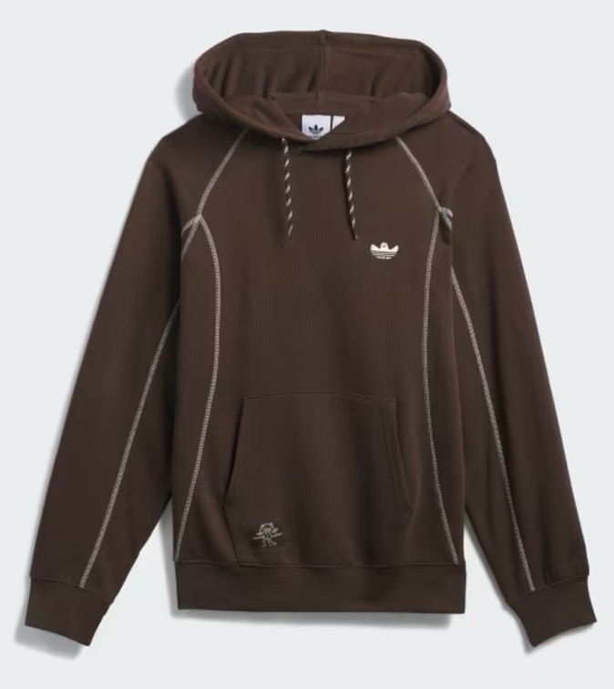 adidas Shmoofoil Featherweight Hoodie (Gender Neutral) Sz M Brown White JC7637