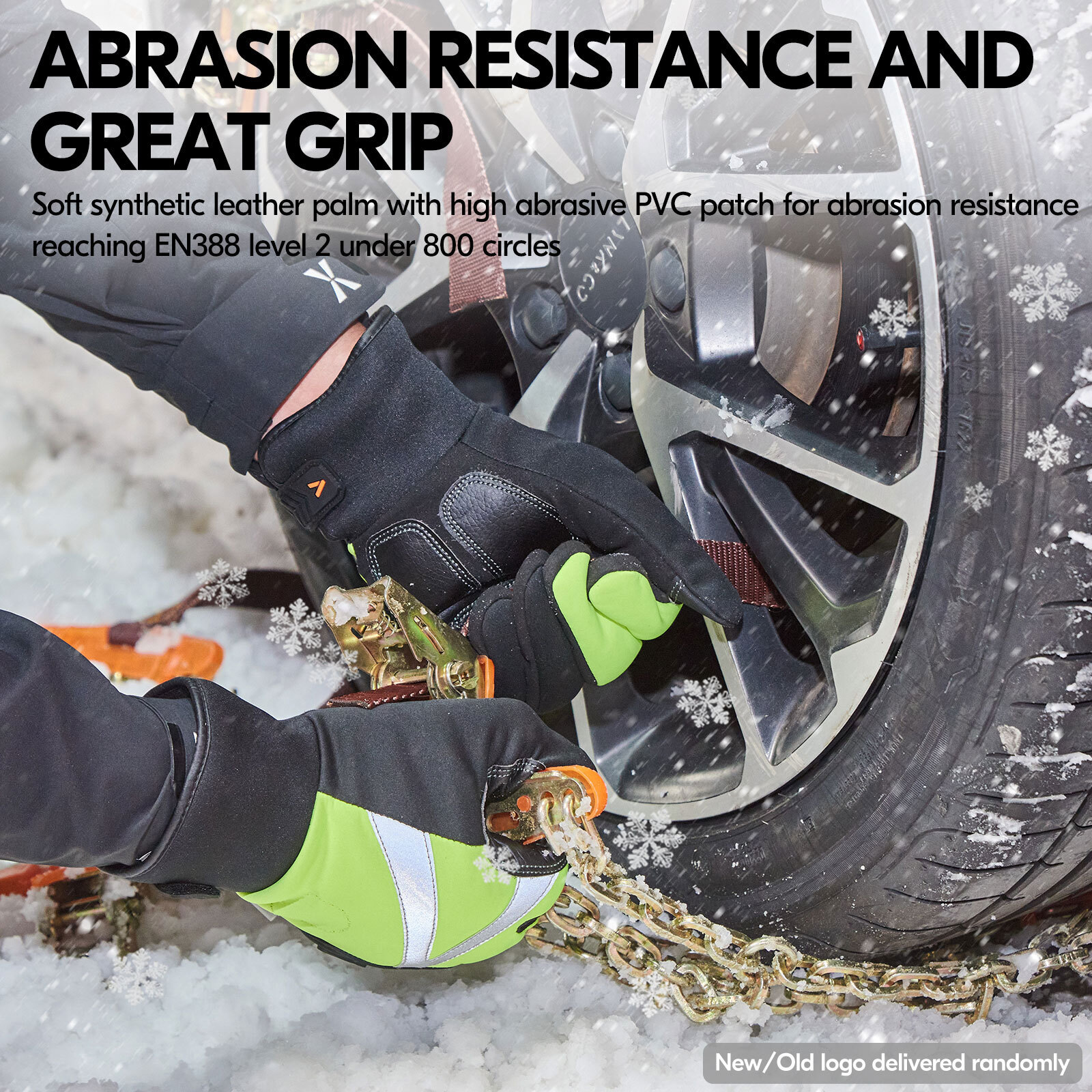 Vgo 1/2Pairs -4℉ Lined Touchscreen Waterproof Winter Work Gloves (SL8777FW-B/-Y)