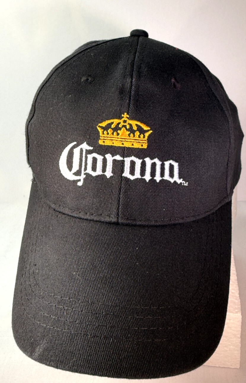Corona Logo Embroidered Baseball Cap – BLACK