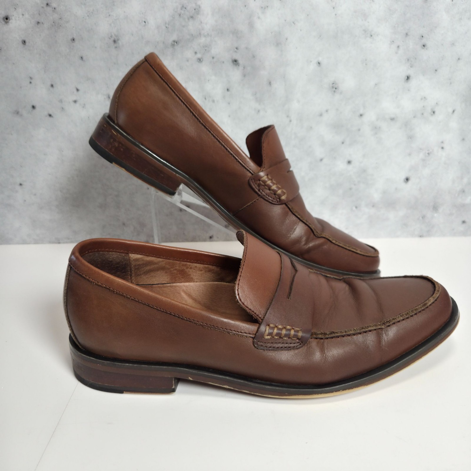 Banana Republic Brown Leather Loafers Mens 8.5M Advanced Comfort Technology