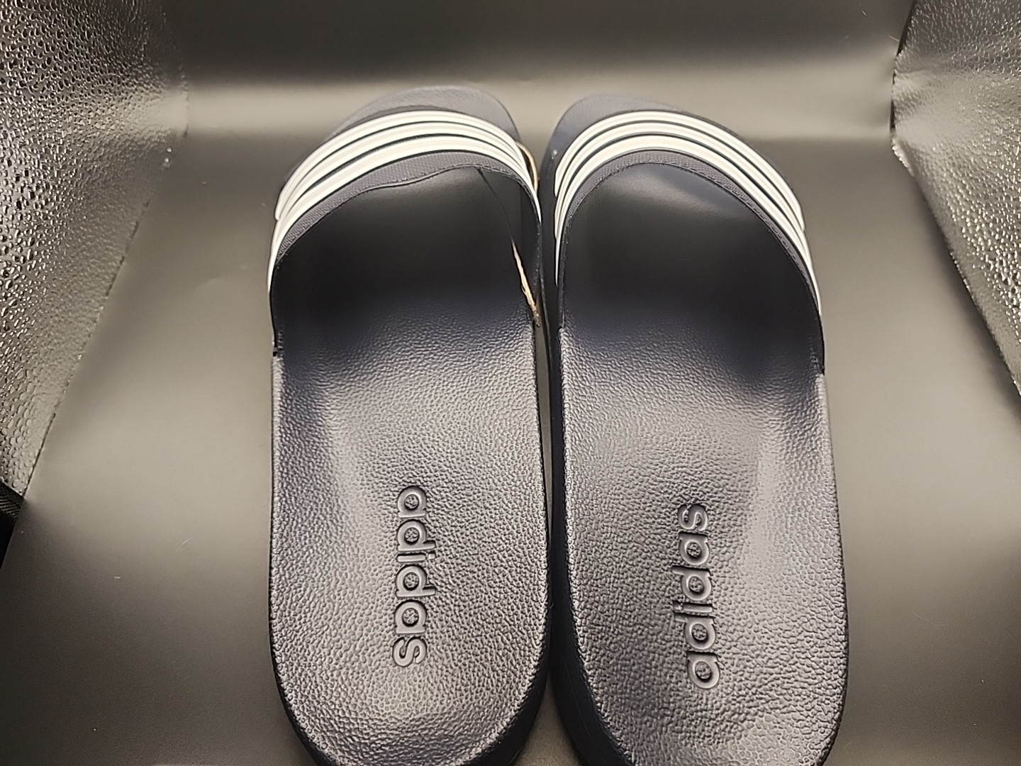 adidas Adilette Men’s Shower Slip On Slides GZ5920 Navy White