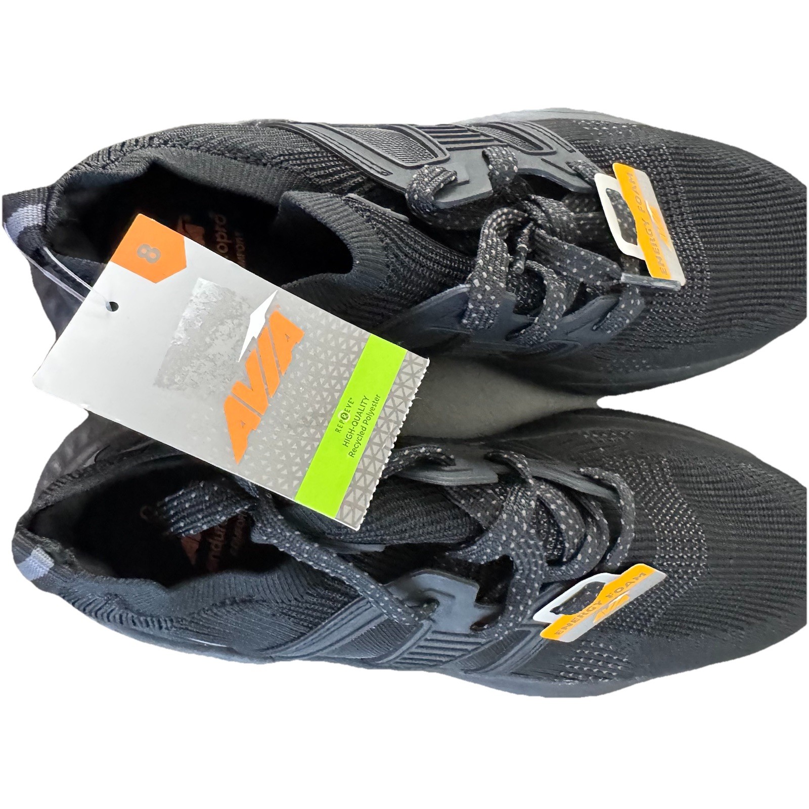 Avia Sequence Black Tie Mens Sneaker Size 8 Enduropro Comfort Energy Foam NWT