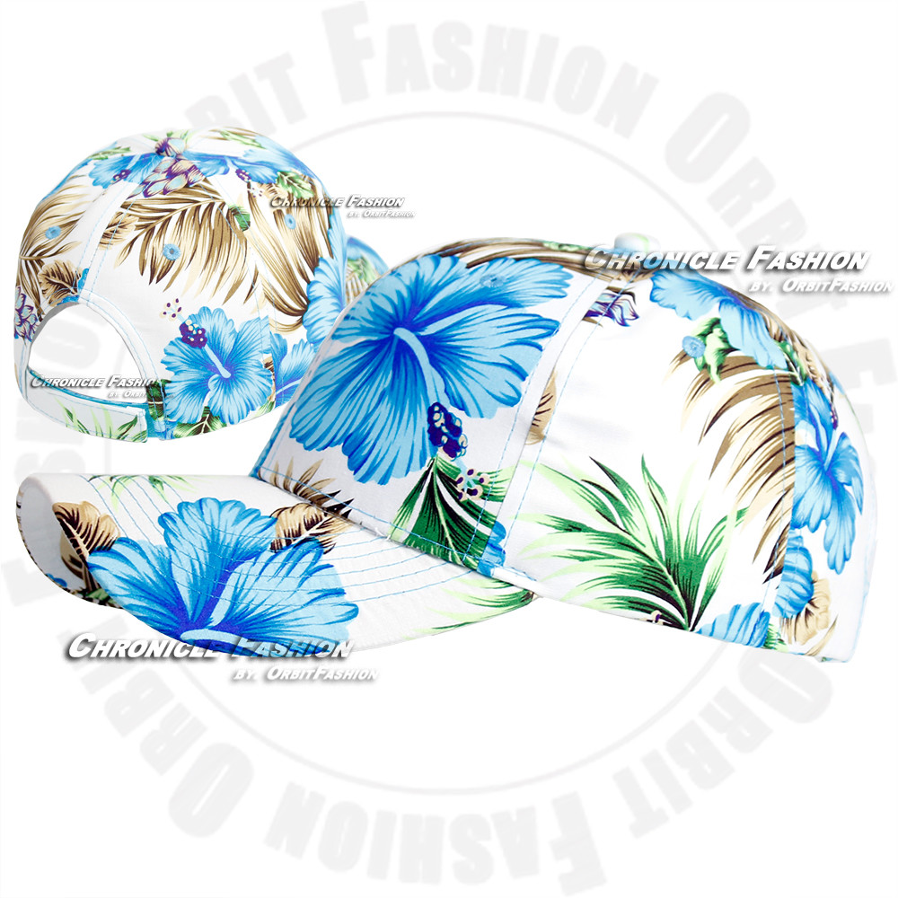 Hawaiian Baseball Cap Tropical Floral Adjustable Hat Blank Plain Curved Men Hats