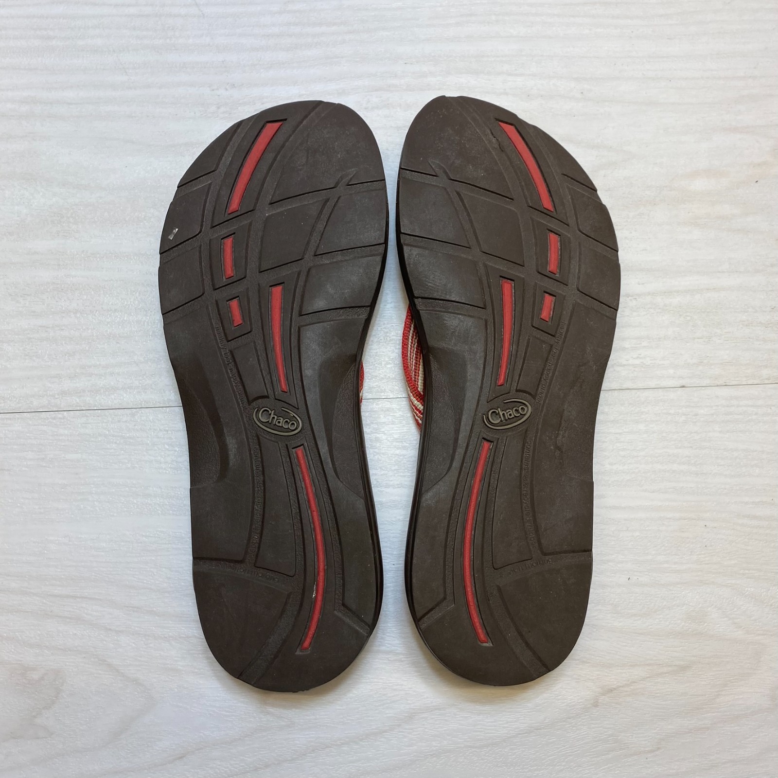 Chaco Flip EcoTread Flip Flop Sandals Women’s Size 9W Red White Outdoor Summer