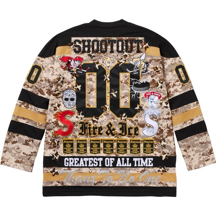 Supreme Fire & Ice Hockey Jersey Digi Camo Size XXL Brand New In Hand