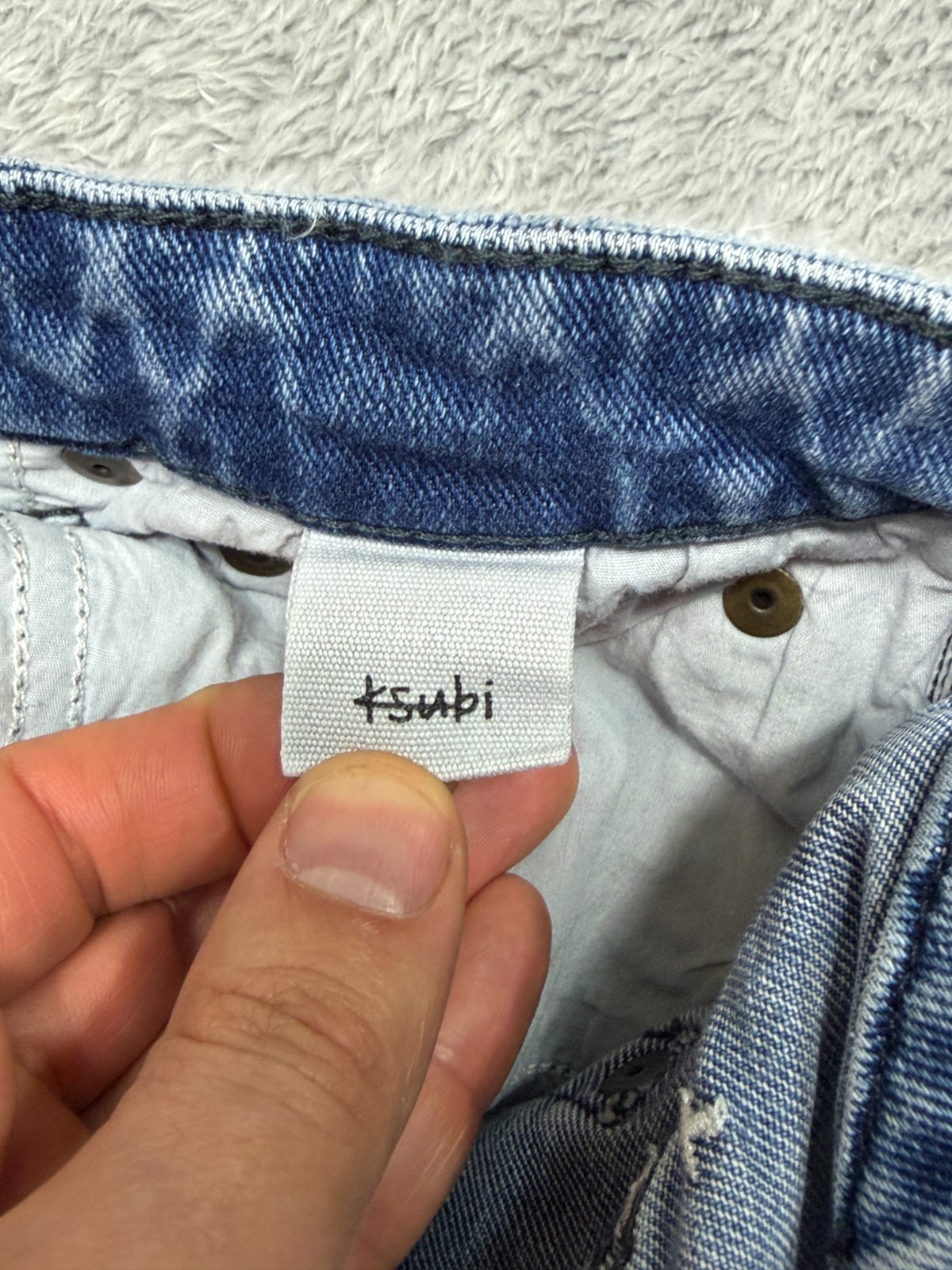 Ksubi Chitch Jeans 32×29.5 Philly Blue Distressed Skinny Stretch Button Fly