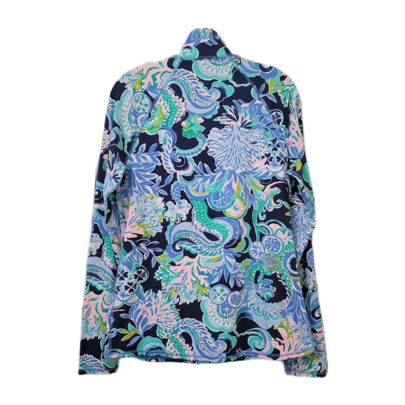 Lilly Pulitzer Luxletic Full-Zip Serena Jacket Sz Large Sirens & Spirits Fitted