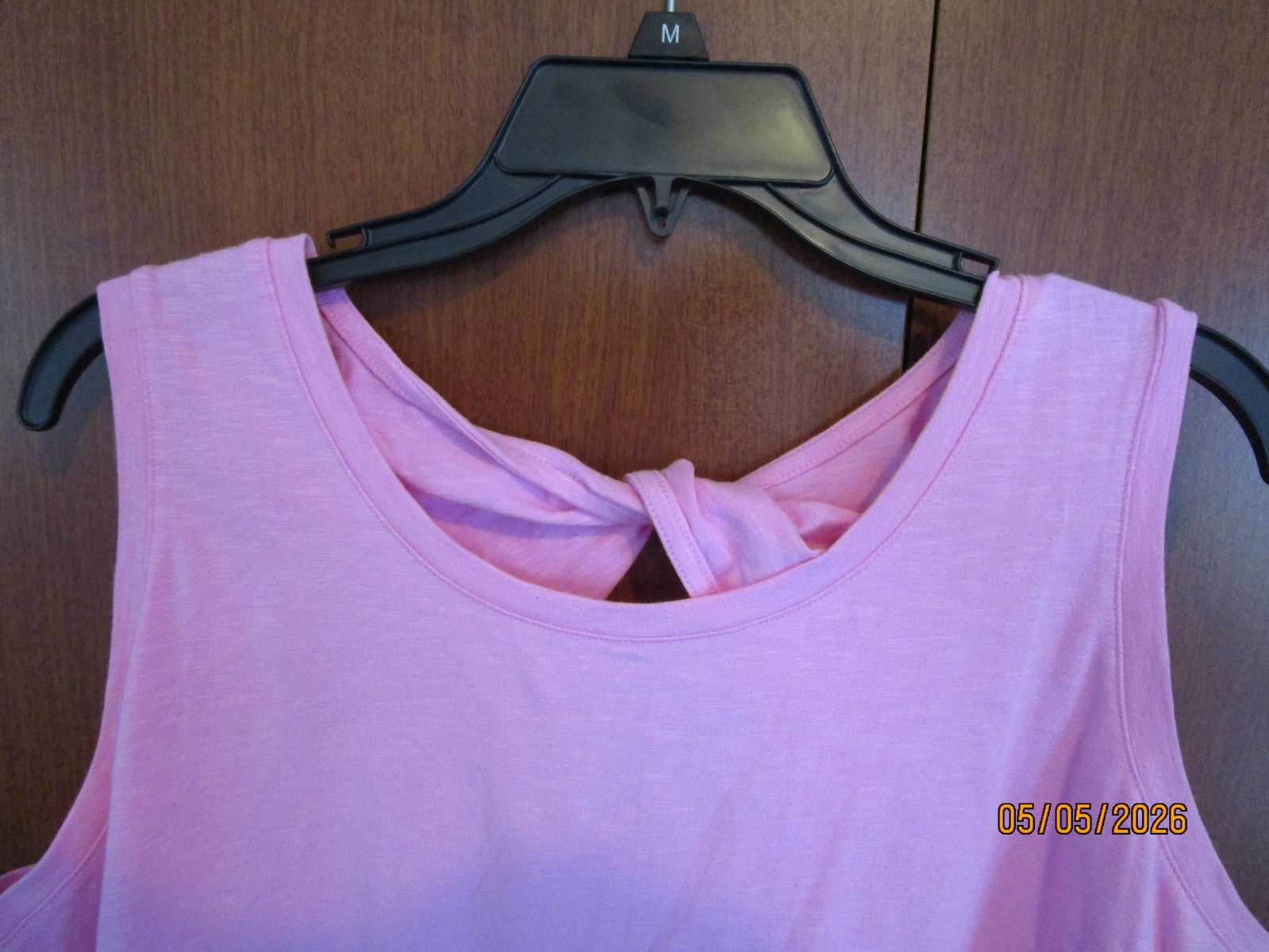 D&Co Pink Tank Top Essentials XL Cotton & Spandex Bust 47 Length 26.5 in