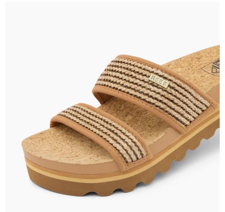 REEF Cushion Vista Hi Sandal-Chocolate Raffia New Women’s Sizes
