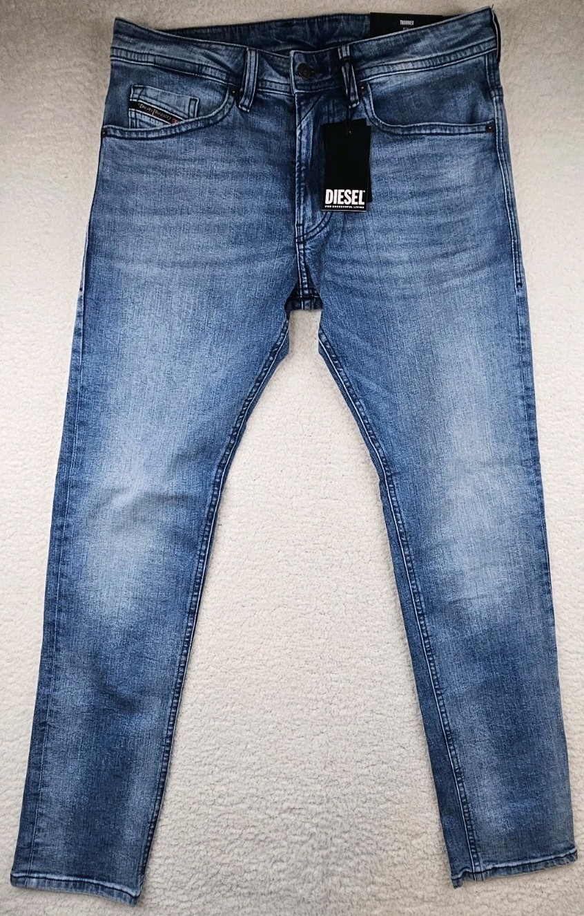 Diesel Thommer-R Slim Fit Jeans Mens 32×32 Light Blue Denim RB066 MSRP$195