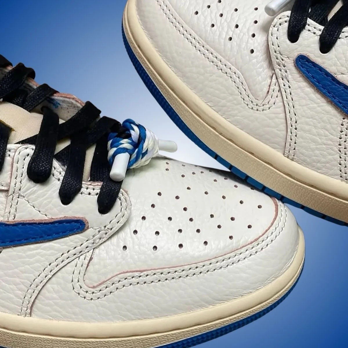 NIKE AIR JORDAN RETRO 1 LOW OG SP Fragment X Travis Scott Sail DM7866-104 Sz 13