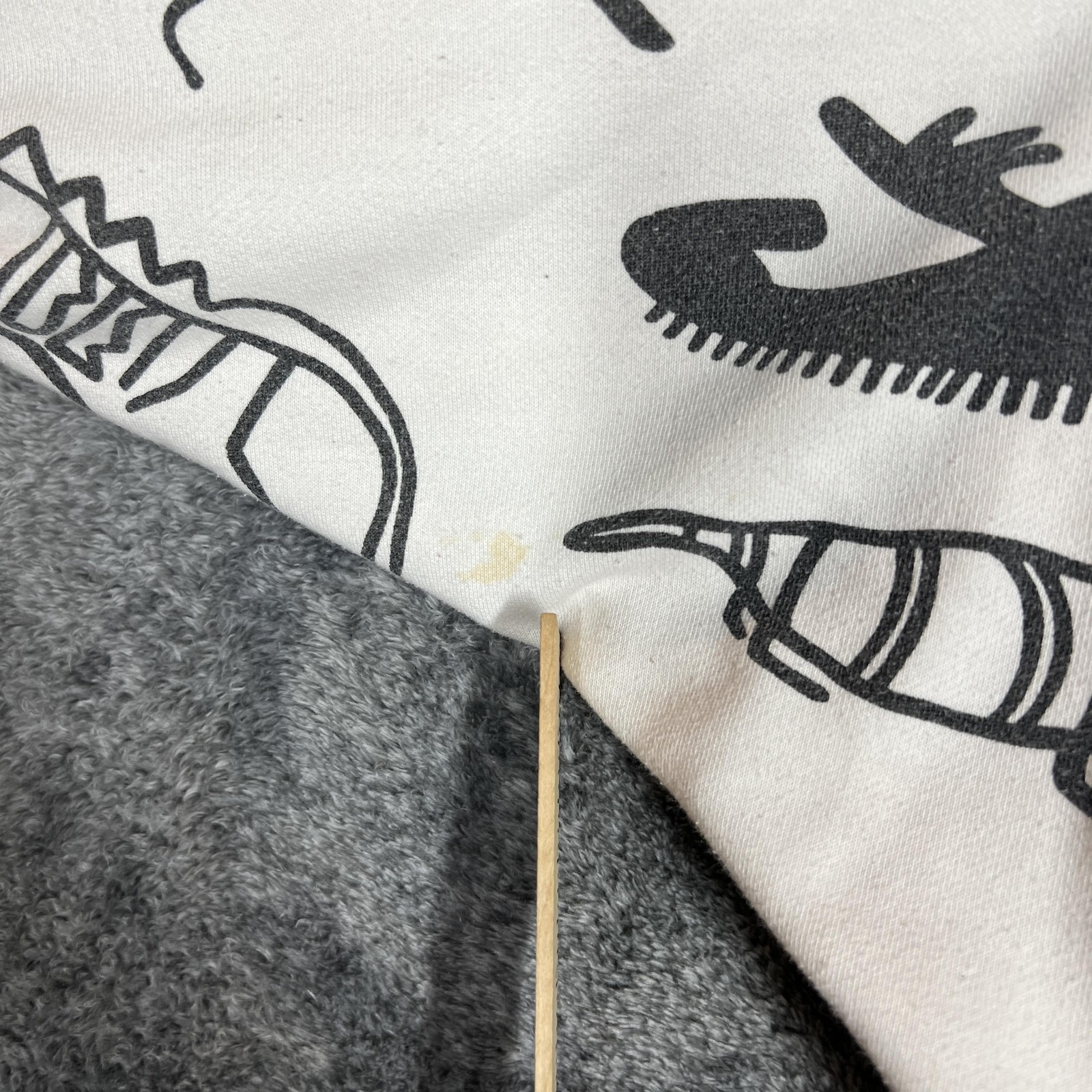 Organically Grown Sweatshirt Womens Small White Cowl Neck Pullover Striped Print