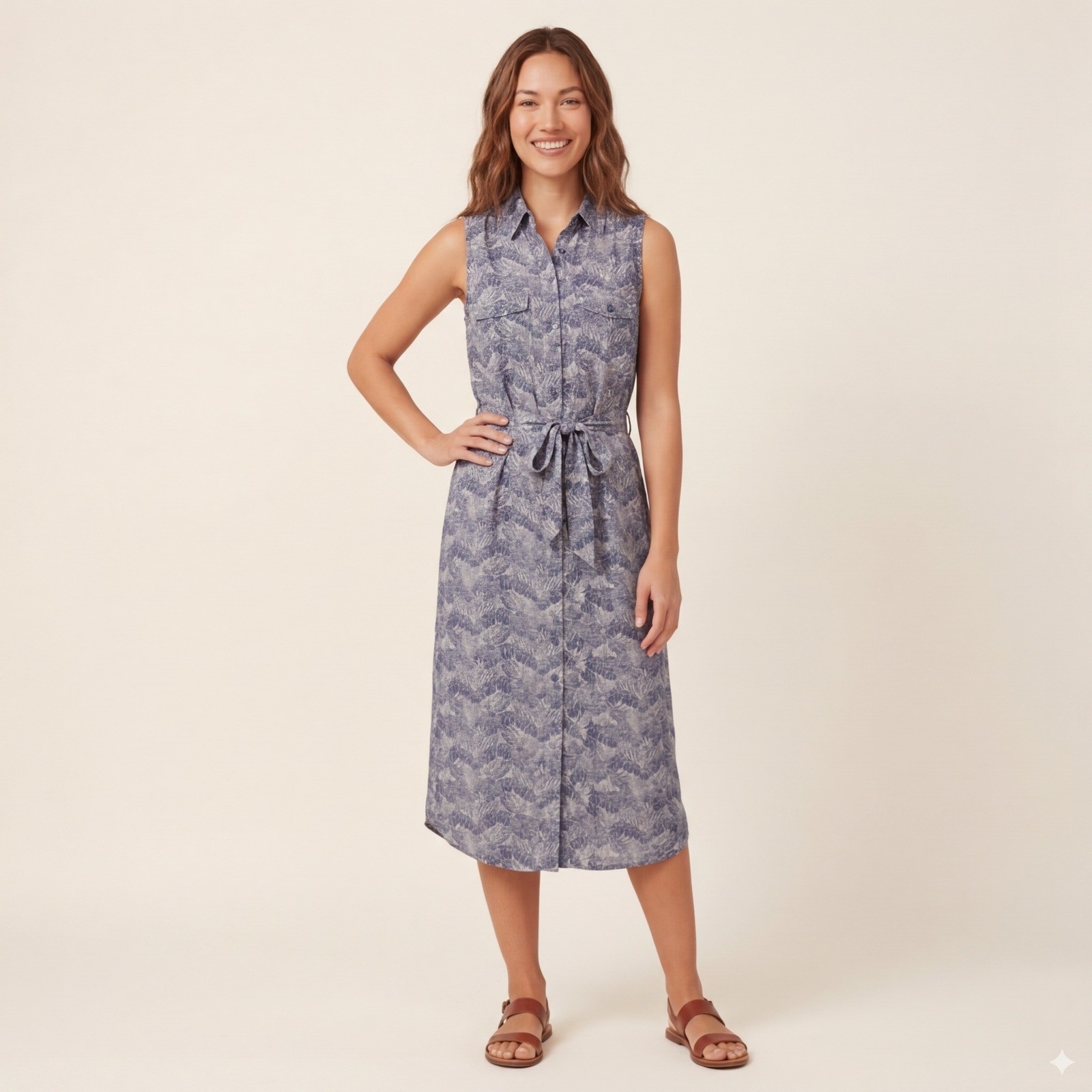 Equipment Tegan Print Silk Shirt Midi Dress in Blue Size Small