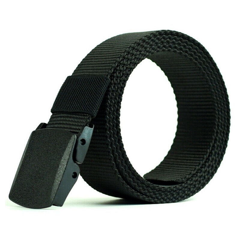 Men’s Plastic Cam Buckle Nylon Canvas Tactical Waistband Webbing Military Belt