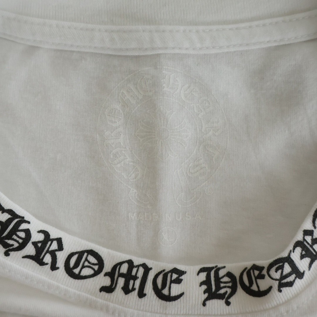 CHROME HEARTS CH T-SHIRT Neck Logo Short Sleeve White Used b7843d874f86d10324dba