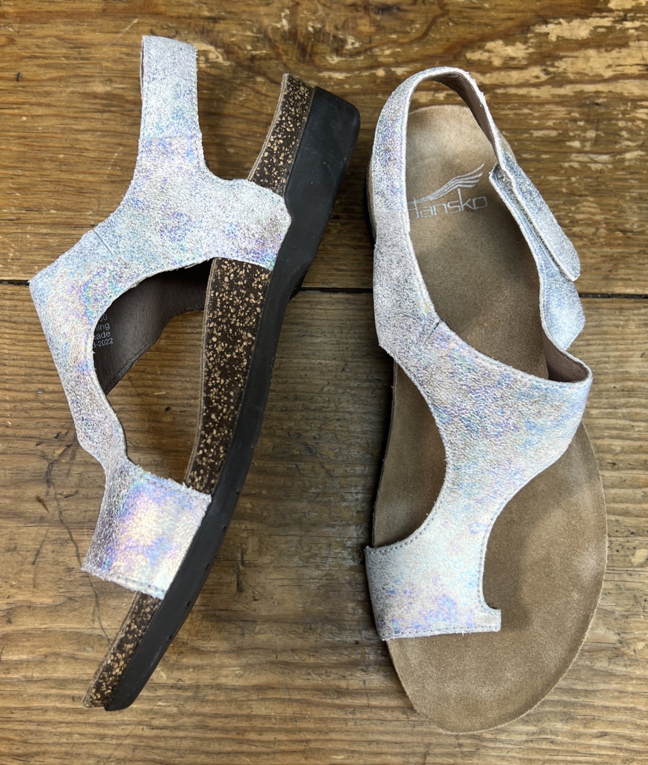 Dansko Women’s Reece Metallic Slingback Sandals Size 37 US 6.5