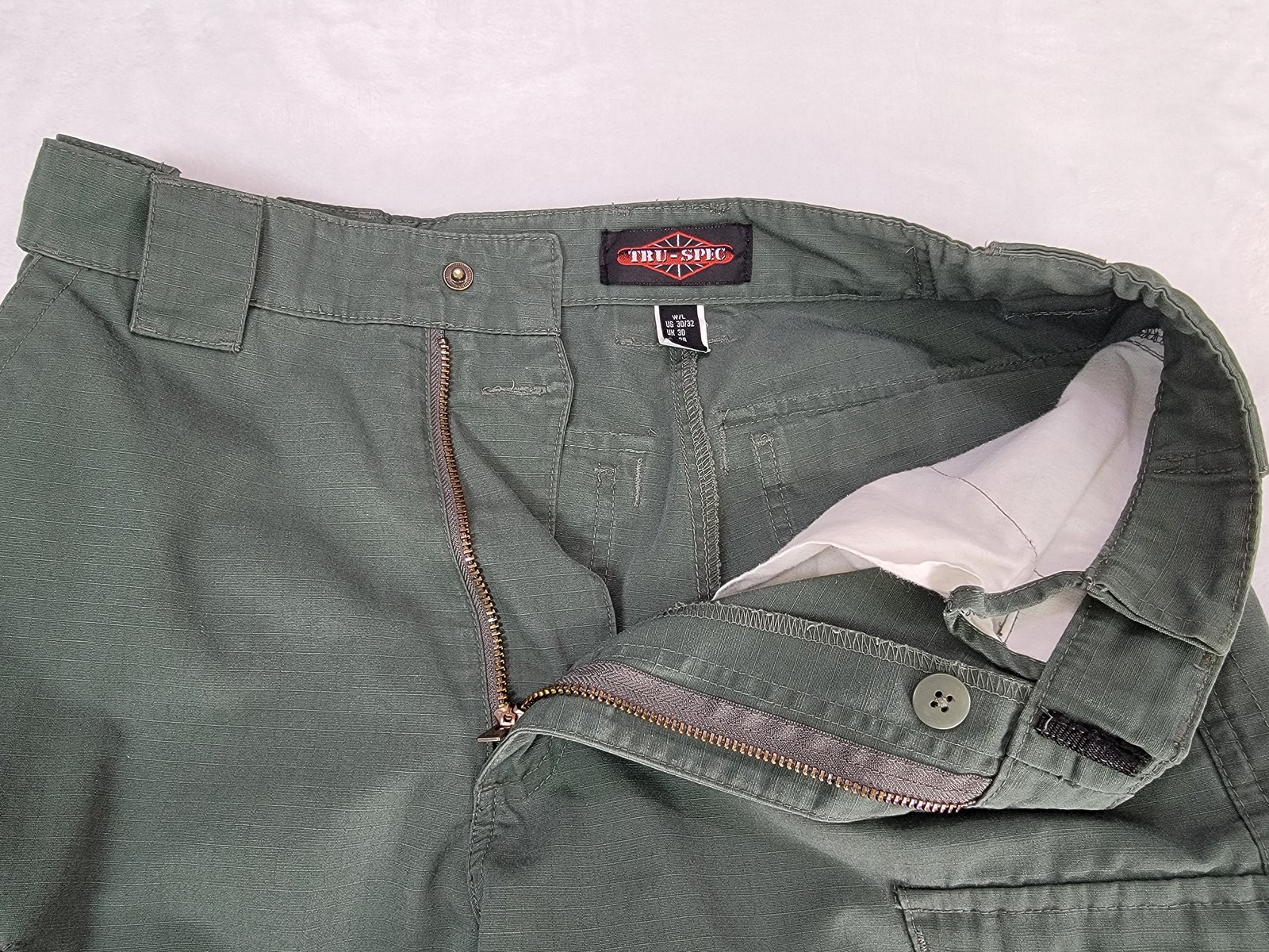 Tru-Spec Men’s Tactical Cargo Pants Size 30/32 Green Ripstop Workwear Classic