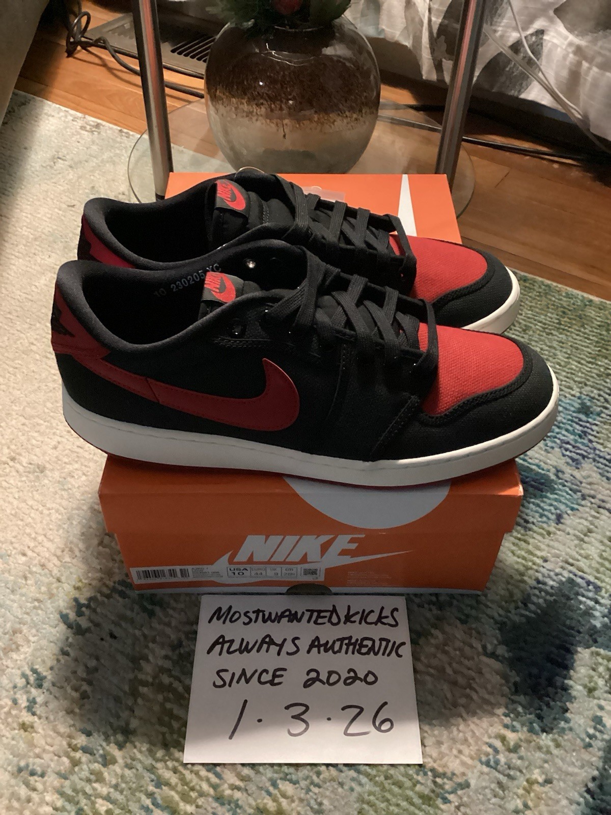 DS 2023 Nike Air Jordan Retro 1 Low AJKO Bred Men’s Sz 10