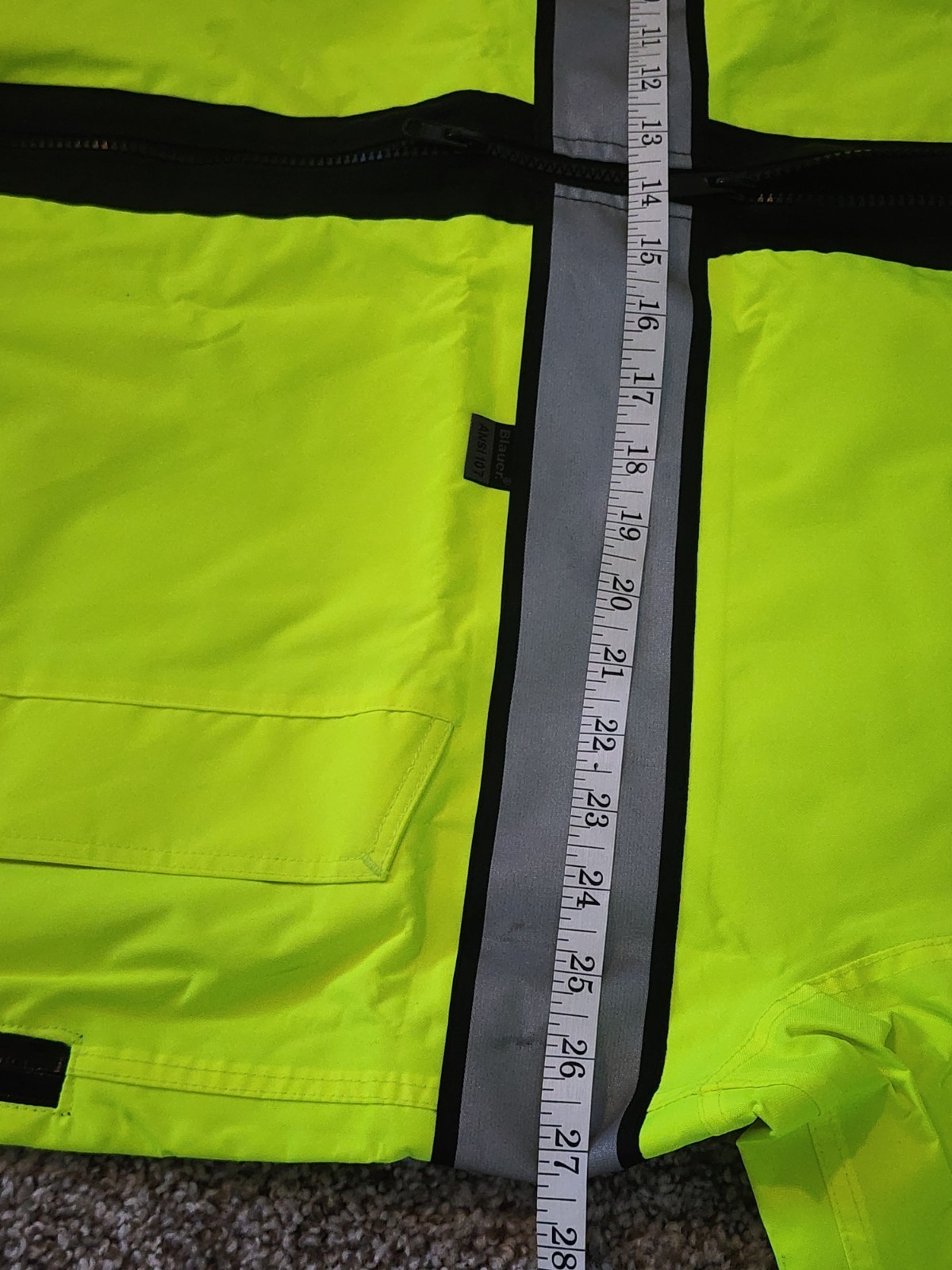 🛑Blauer 233R B.DRY Reversible Rain Jacket Hi-Vis Yellow SAFETY NWT L WORKWEAR