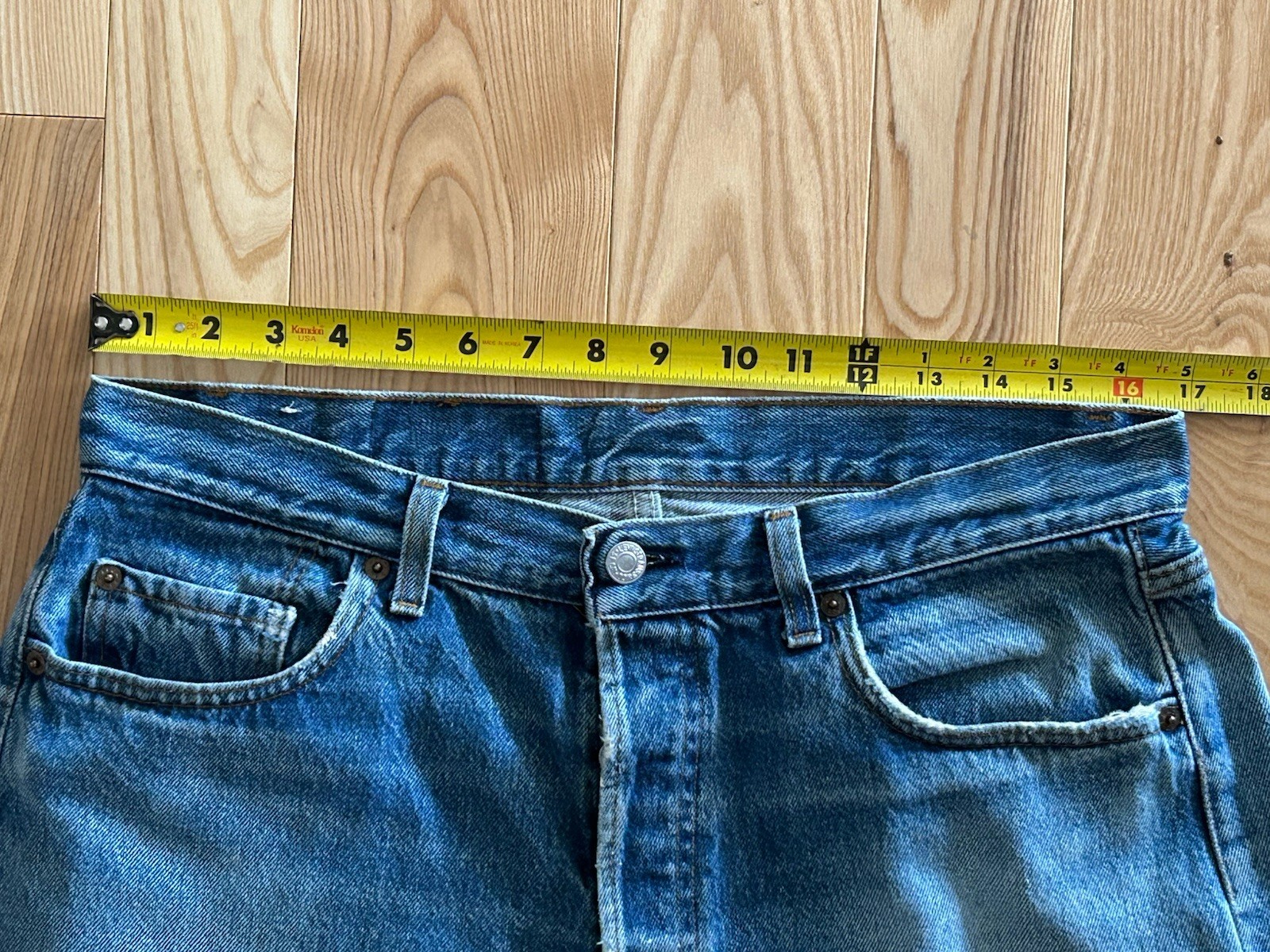Vintage 80s Levi’s Denim Jeans 501 0118 36×32 (34×31) Made in USA Distressed