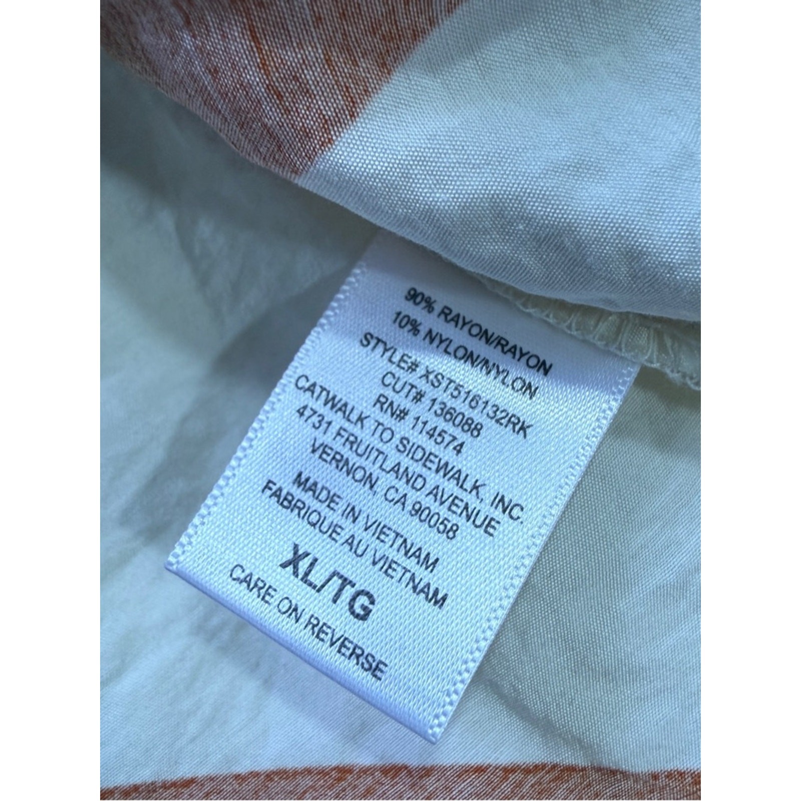 Pleione Abstract Print Blouse Size XL | Boho Chic Lightweight Top Neutral Casual