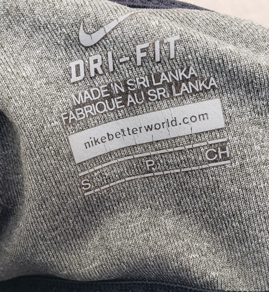 Nike Dri Fit Women Bra Small Gray Black Poly Blend Racerback Active Sport Bra