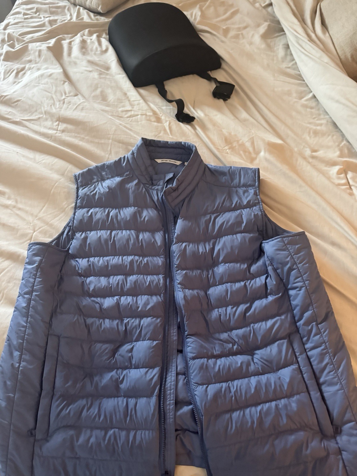Peter Millar Crown Sport Men’s Blue Quilted Puffer Jacket Zip XL