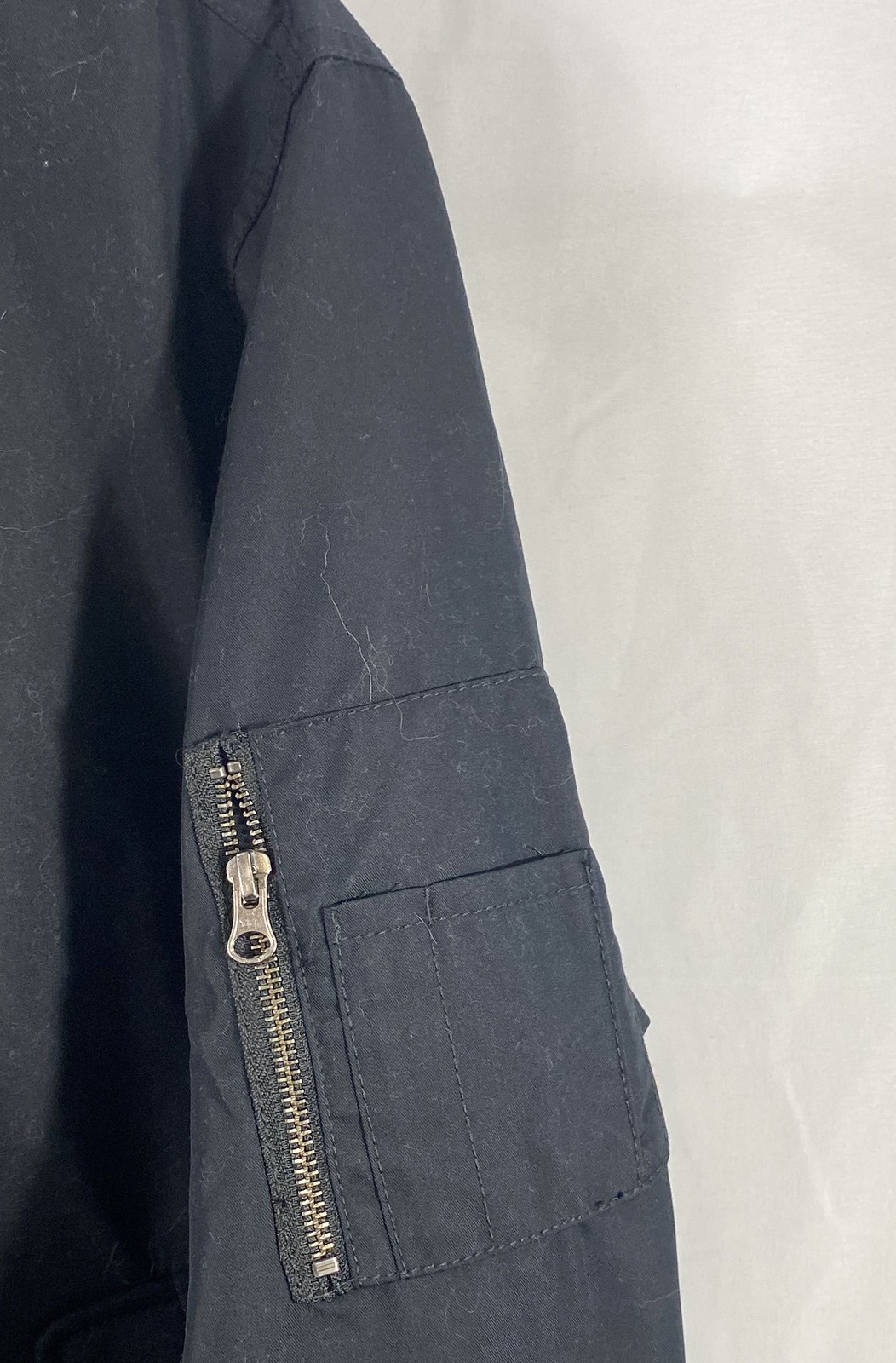 Everlane Men’s The Bomber Jacket Uniform Black Cotton Blend Full Zip NWT Sz L