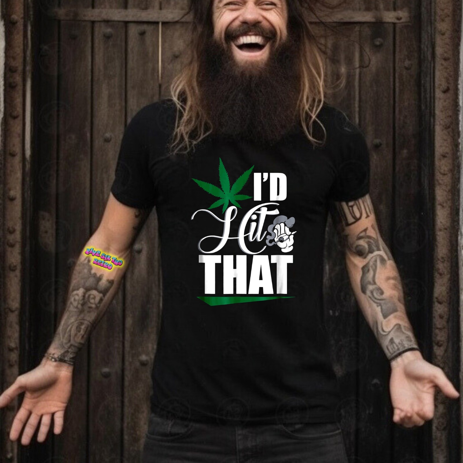 I’d Hit That 420 Cannabis Black T-Shirt S-3XL