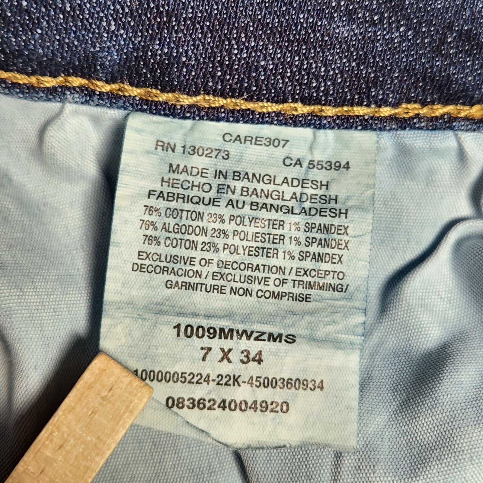 Wrangler Womens Bootcut Jeans Size 7×34 Blue Denim Mid Rise Western Y2K