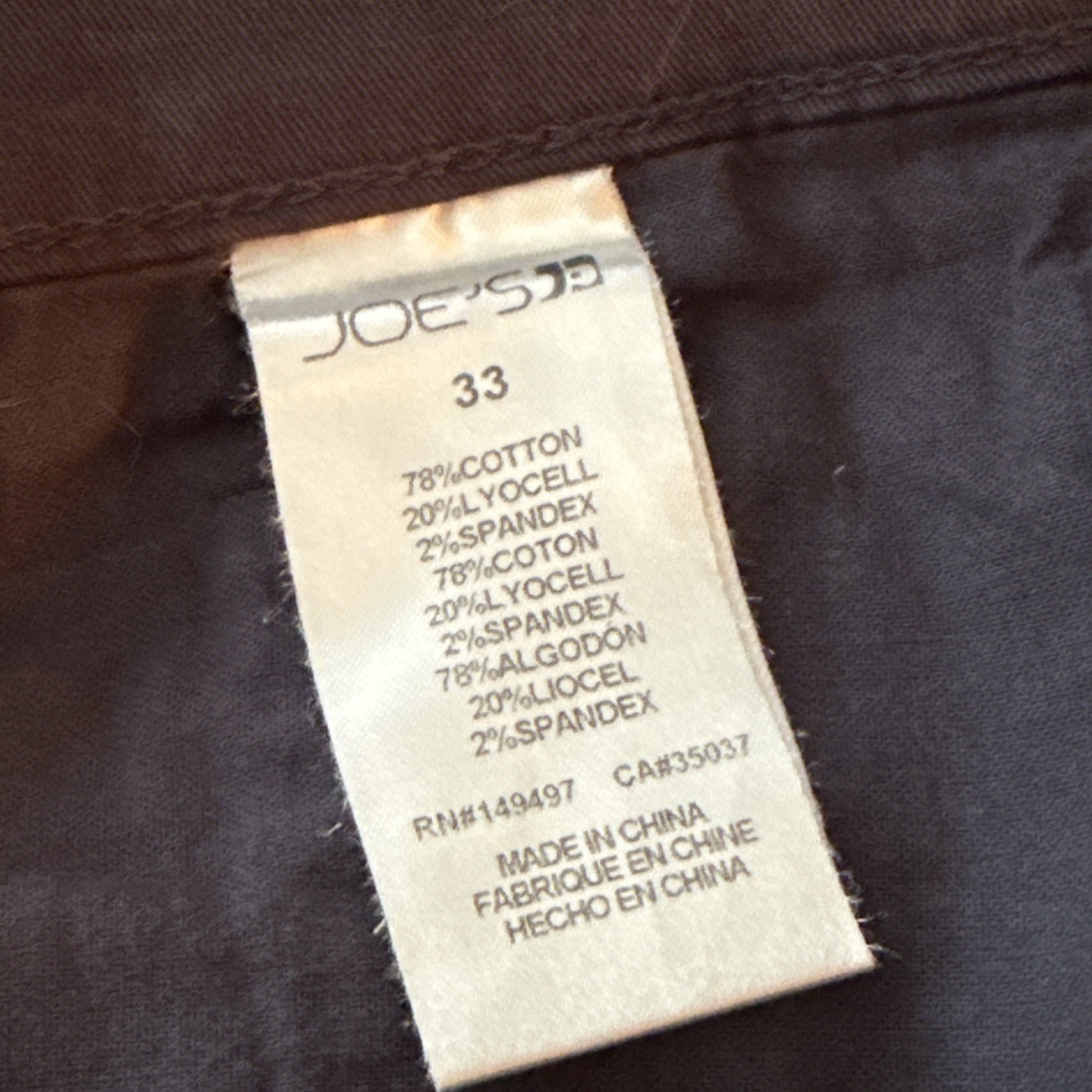 Joe’s Jeans Mens 30×34 Charcoal Gray Regular Straight Stretch Denim Pants