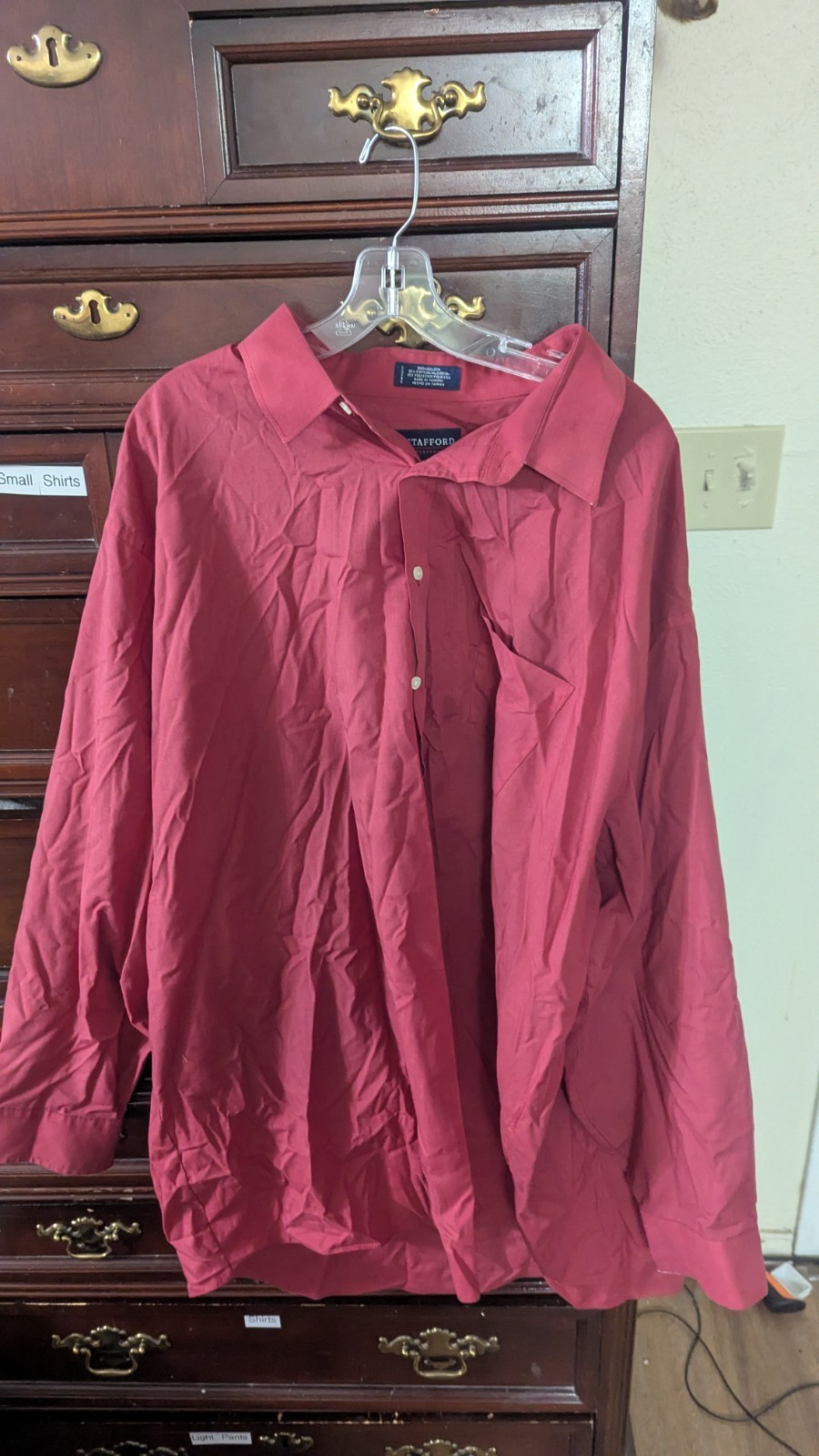 Large Lot MENS BUTTON DOWN DRESS SHIRTS 4XL 20×34/35/36/37/38/39 22×35 SOLID