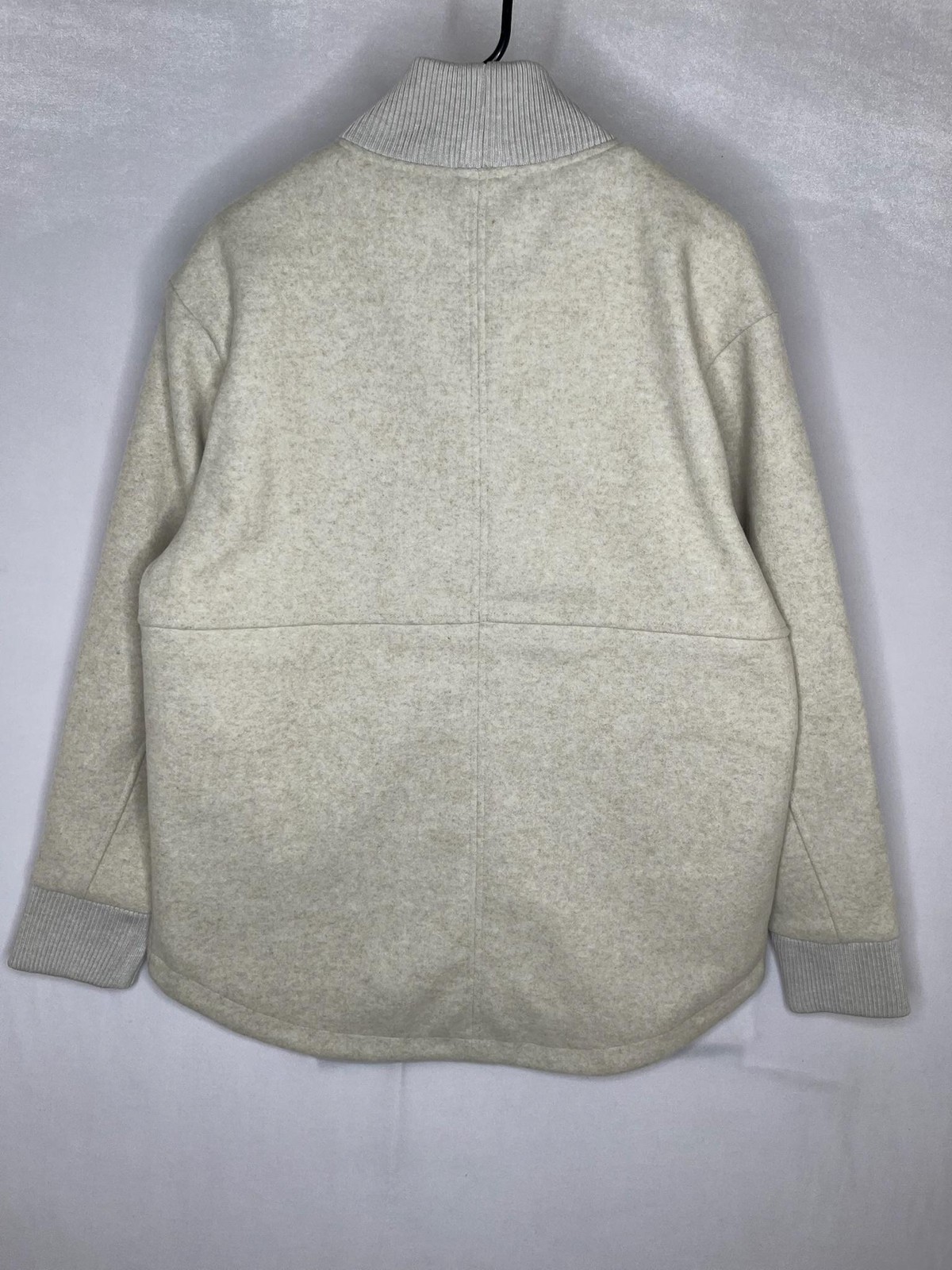 CALIA Jacket Womens Medium Beige Patch Pocket Full Zip Fleece Lined NEW