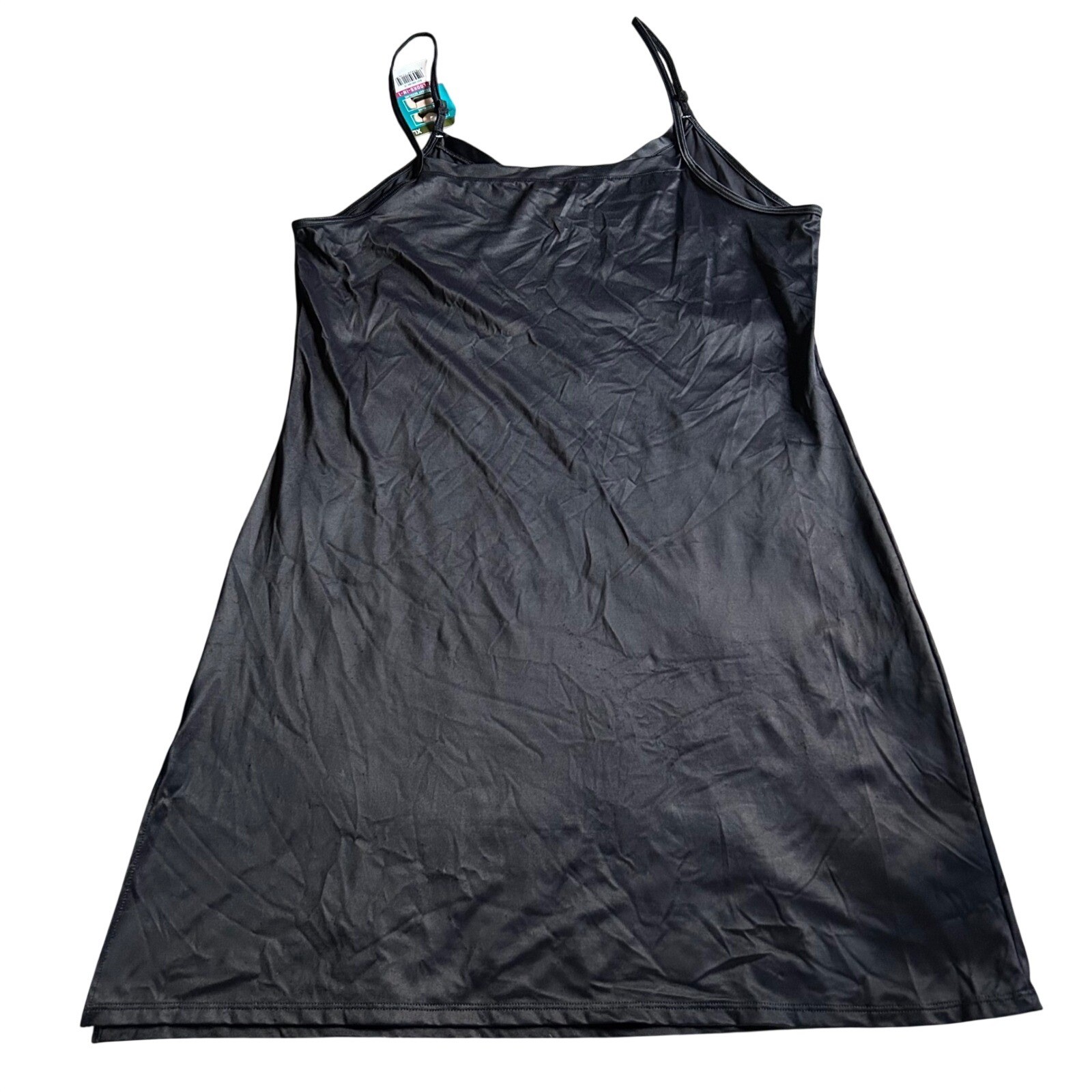 Vanity Fair Radiant Collection Full Slip Womens Size XL Black Slit