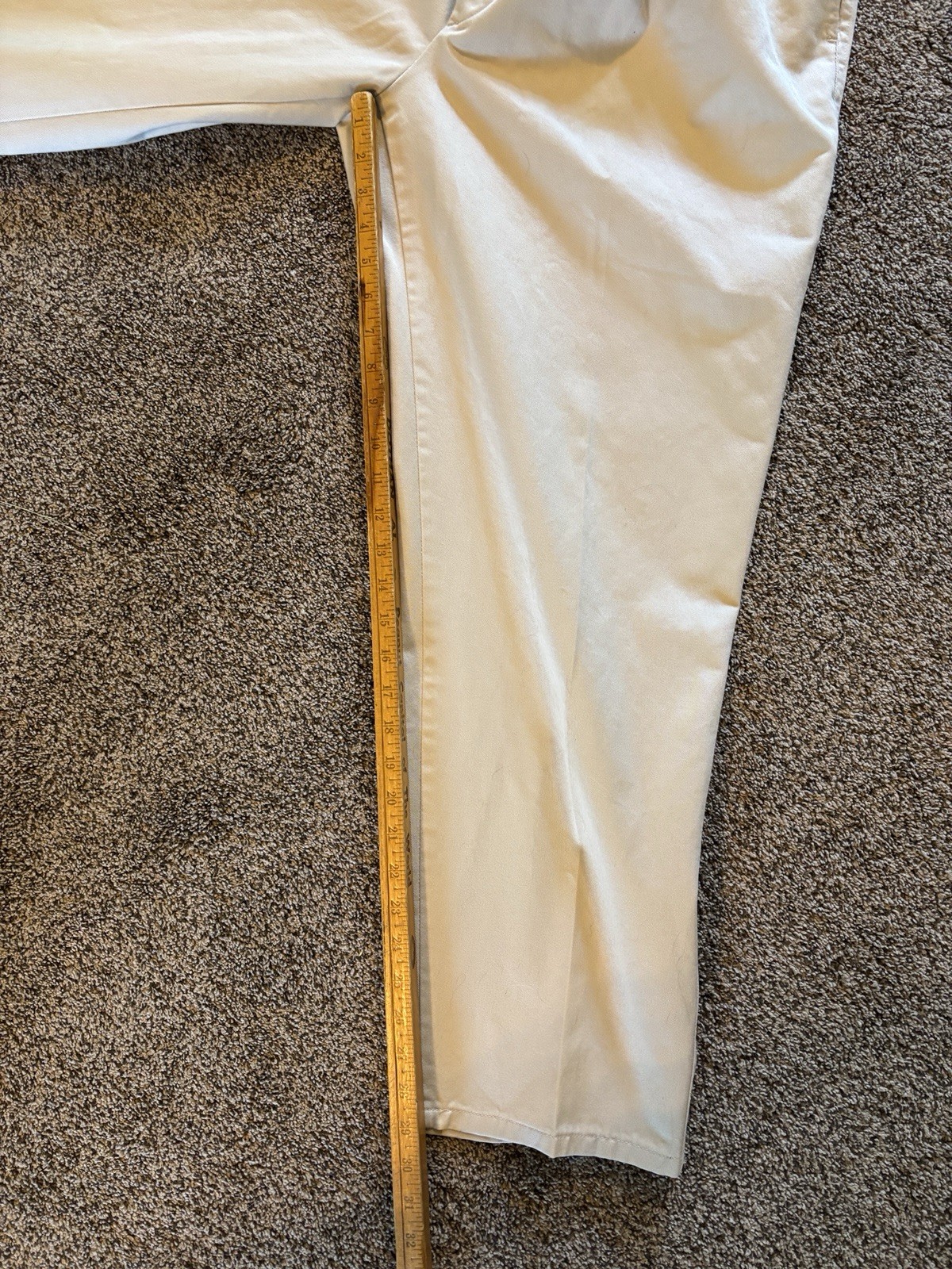 Savane Process 200 Men’s Beige Pleated Khaki Pants W38 Classic Tapered Resist