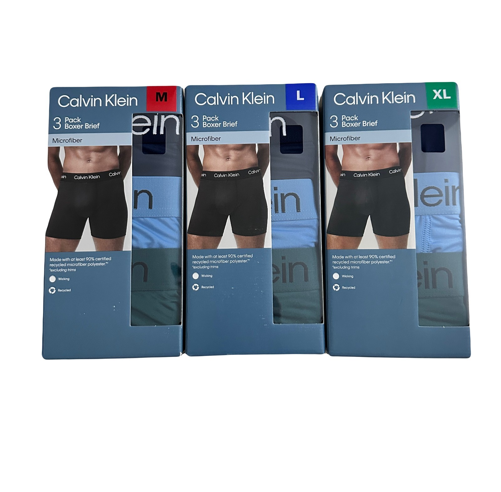 CALVIN KLEIN MICROFIBER 3 PACK BOXER BRIEF