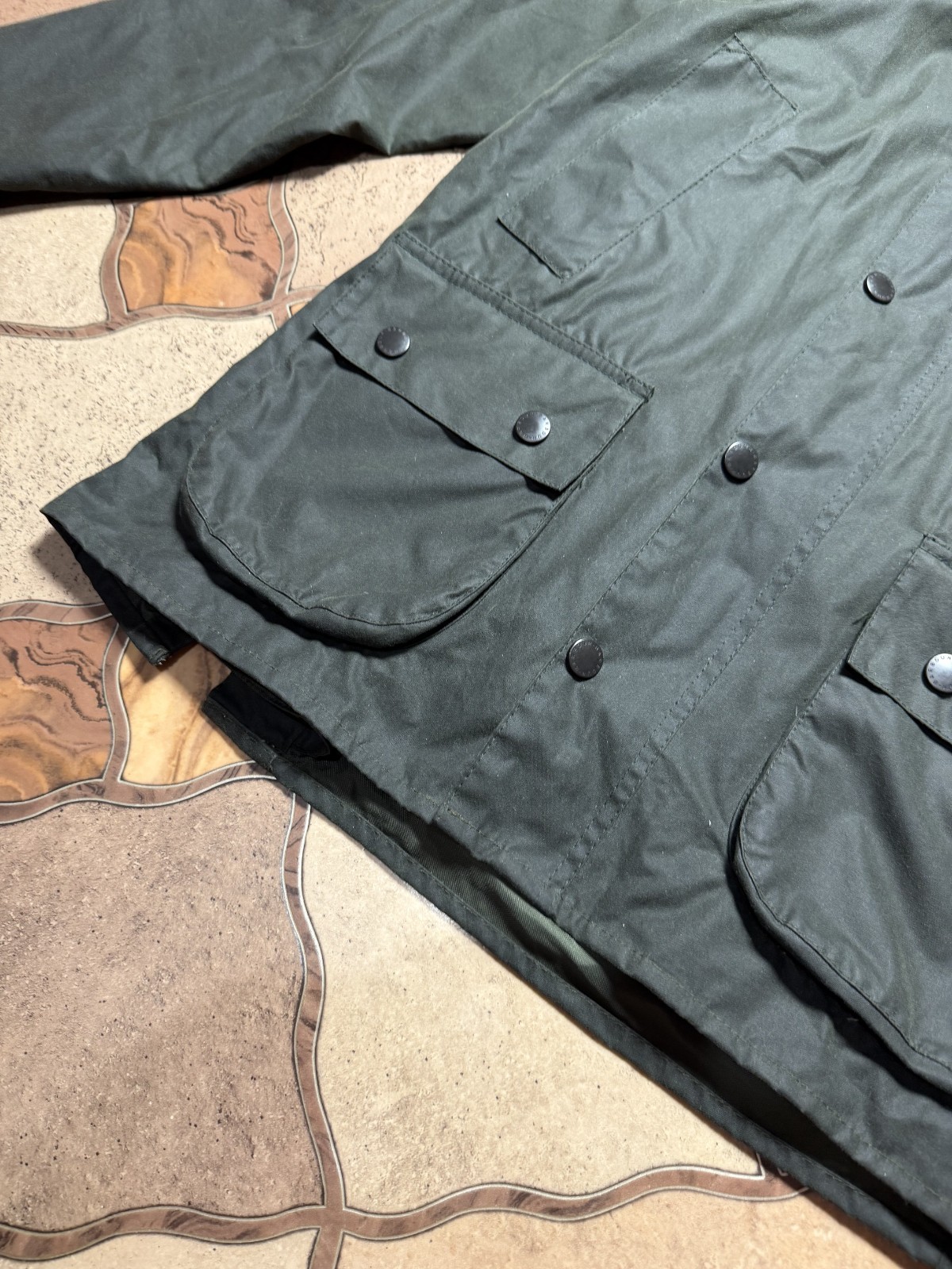 Barbour Bedale A320 Men Waxed Cotton Jacket Olive Green Coat England C3691