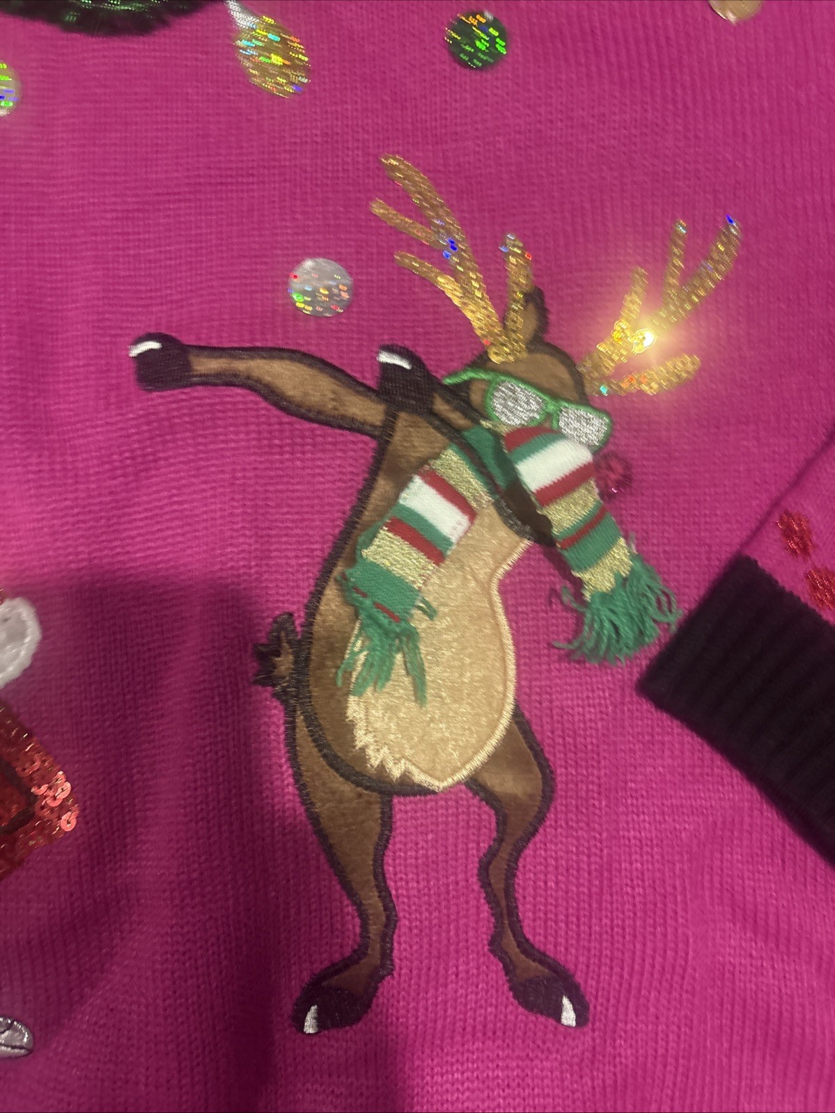 33 Degrees Ugly Christmas Holiday Reindeer Women’s Sweater New NWT Size XXL