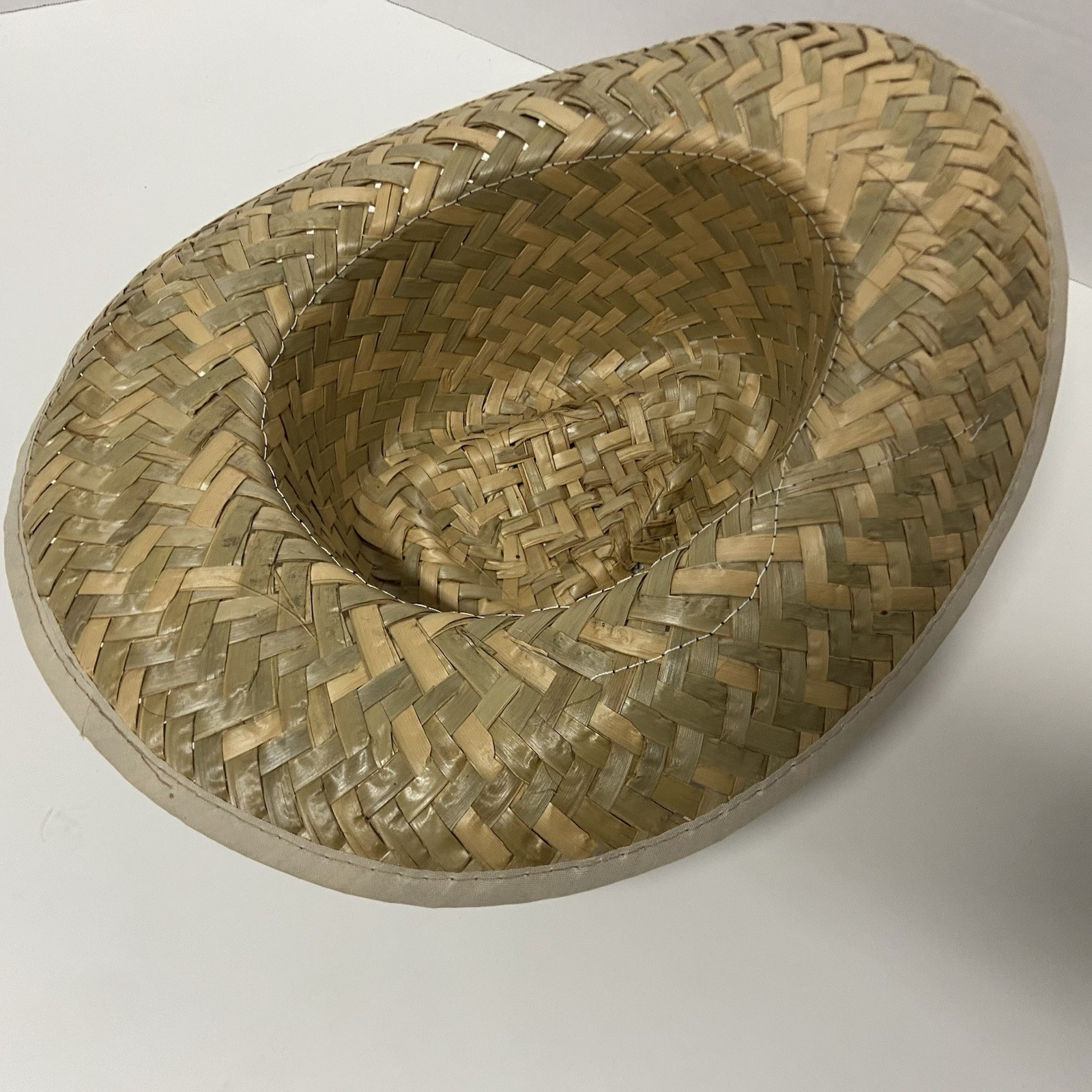 (2) Straw Hat Made In Mexico Outdoor Beach Party Wide Brim Safari Garden Rancher