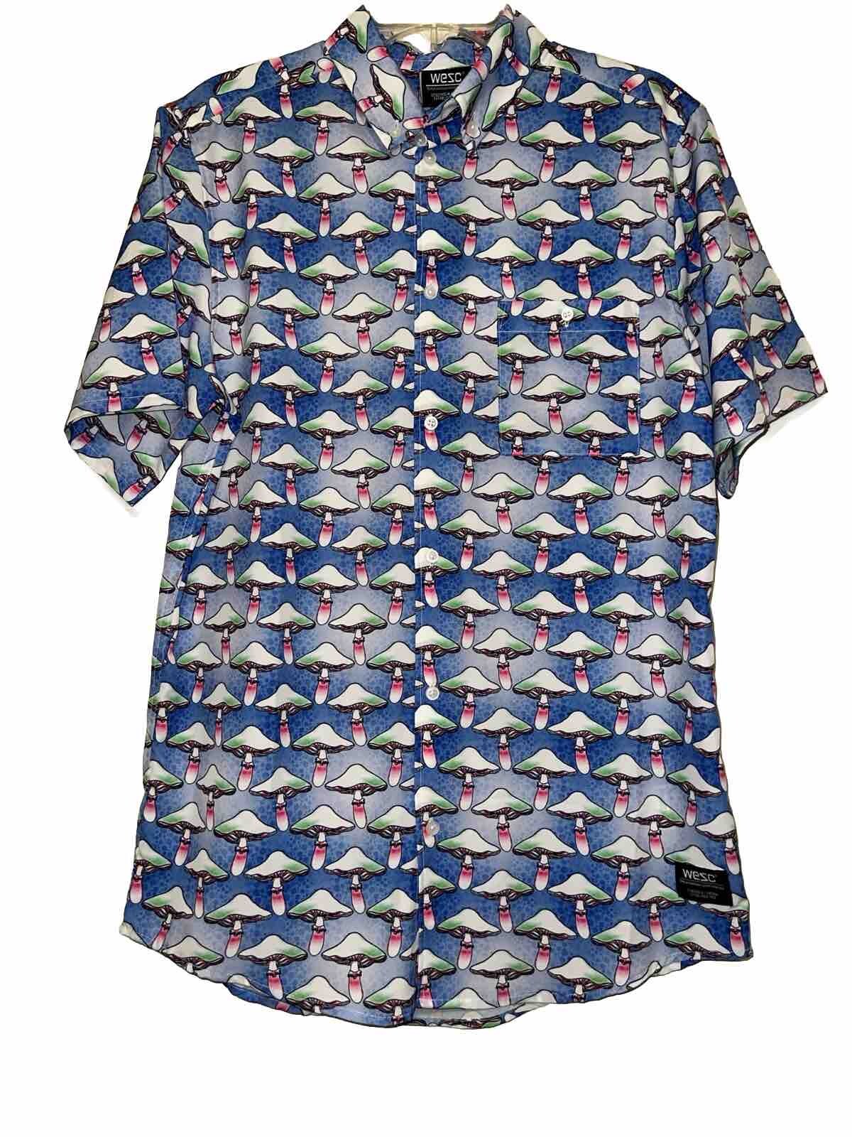 WeSC Unisex Oden Shroomspiracy Mushroom Print Pocket Quick Dry Men’s S, Women M