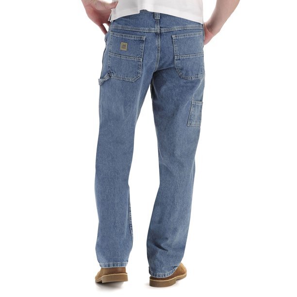 NWT Lee Mens Dungarees Denim Straight Leg Loose Fit Cargo Carpenter Jeans All Sz