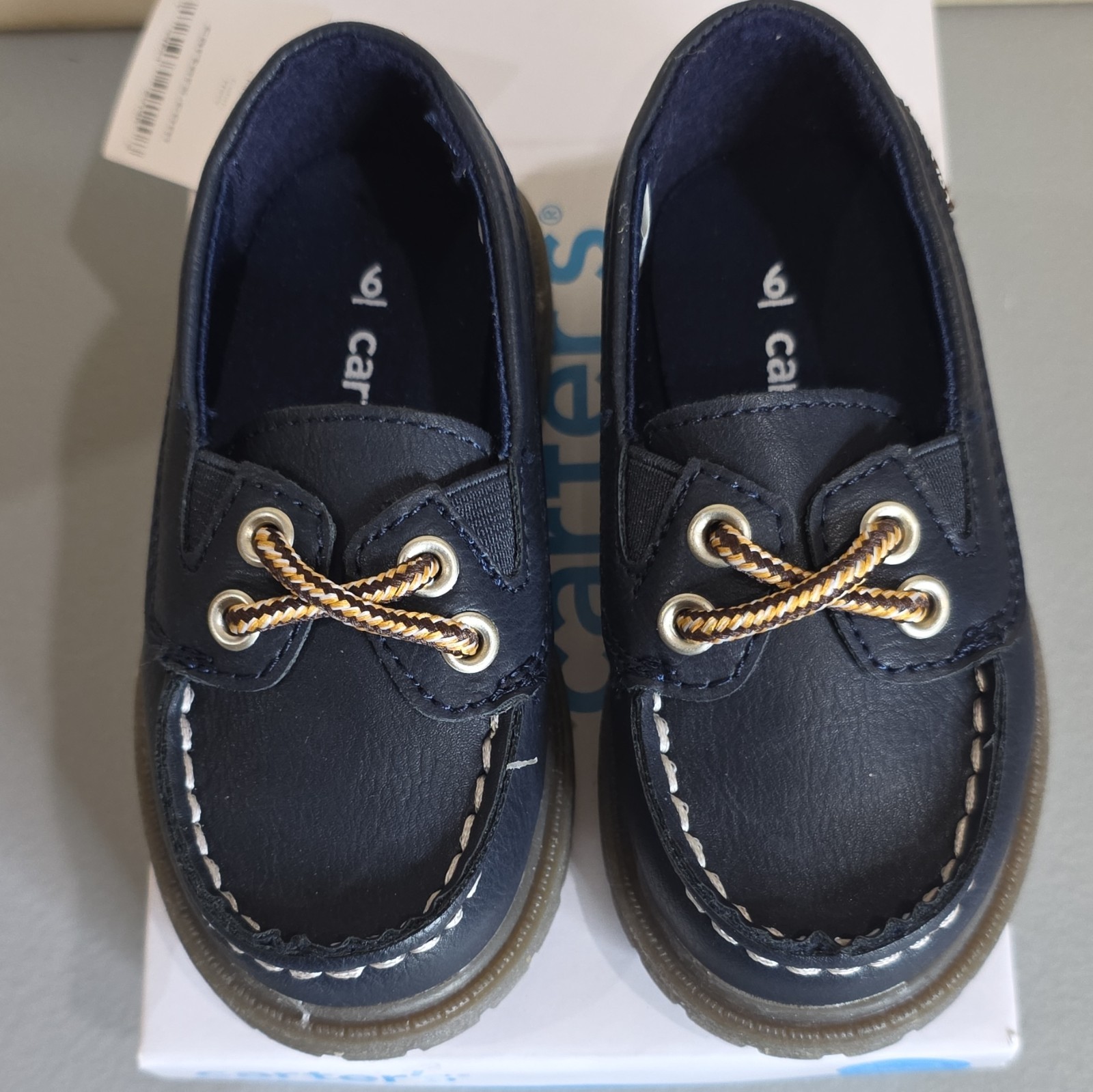 Carter’s Mac Navy Slip-On Boat Shoe Casual Synthetic Low Top Kids 6 M