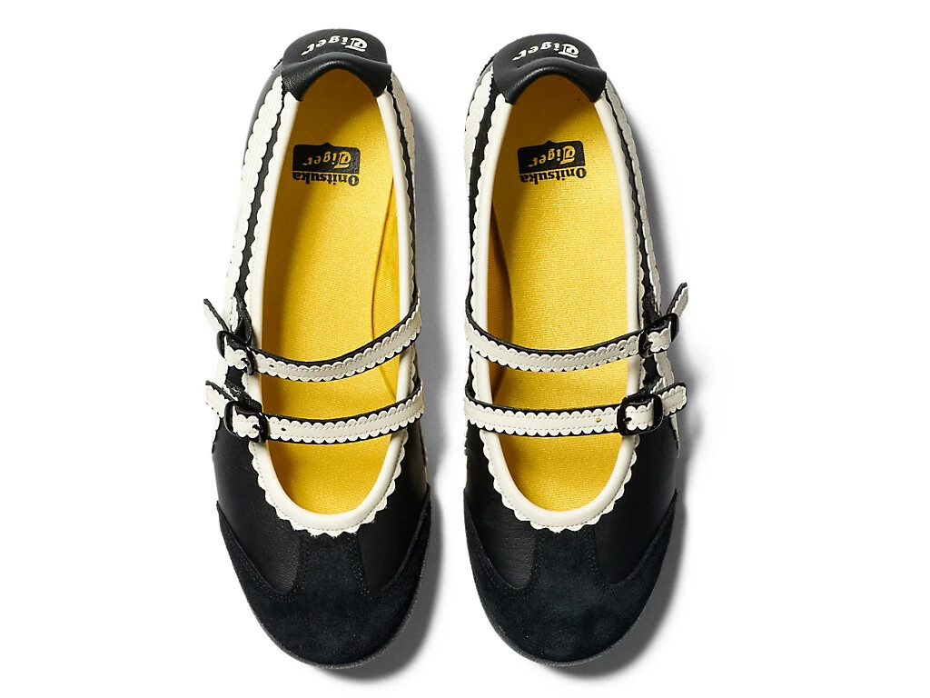 Onitsuka Tiger Mexico 66 TGRS Black White Mary Jane Shoes New w/ Box