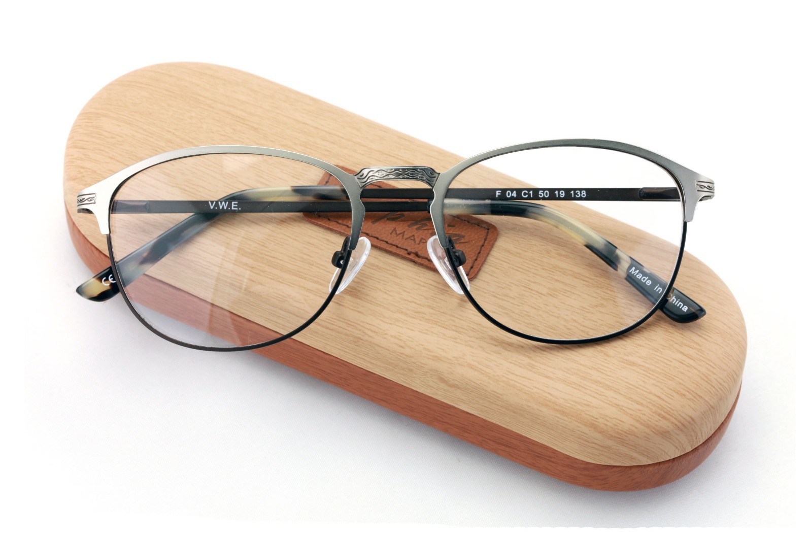 Oval Circular Metal Non-prescription Glasses Frame Clear Lens Eyeglasses Rx’able