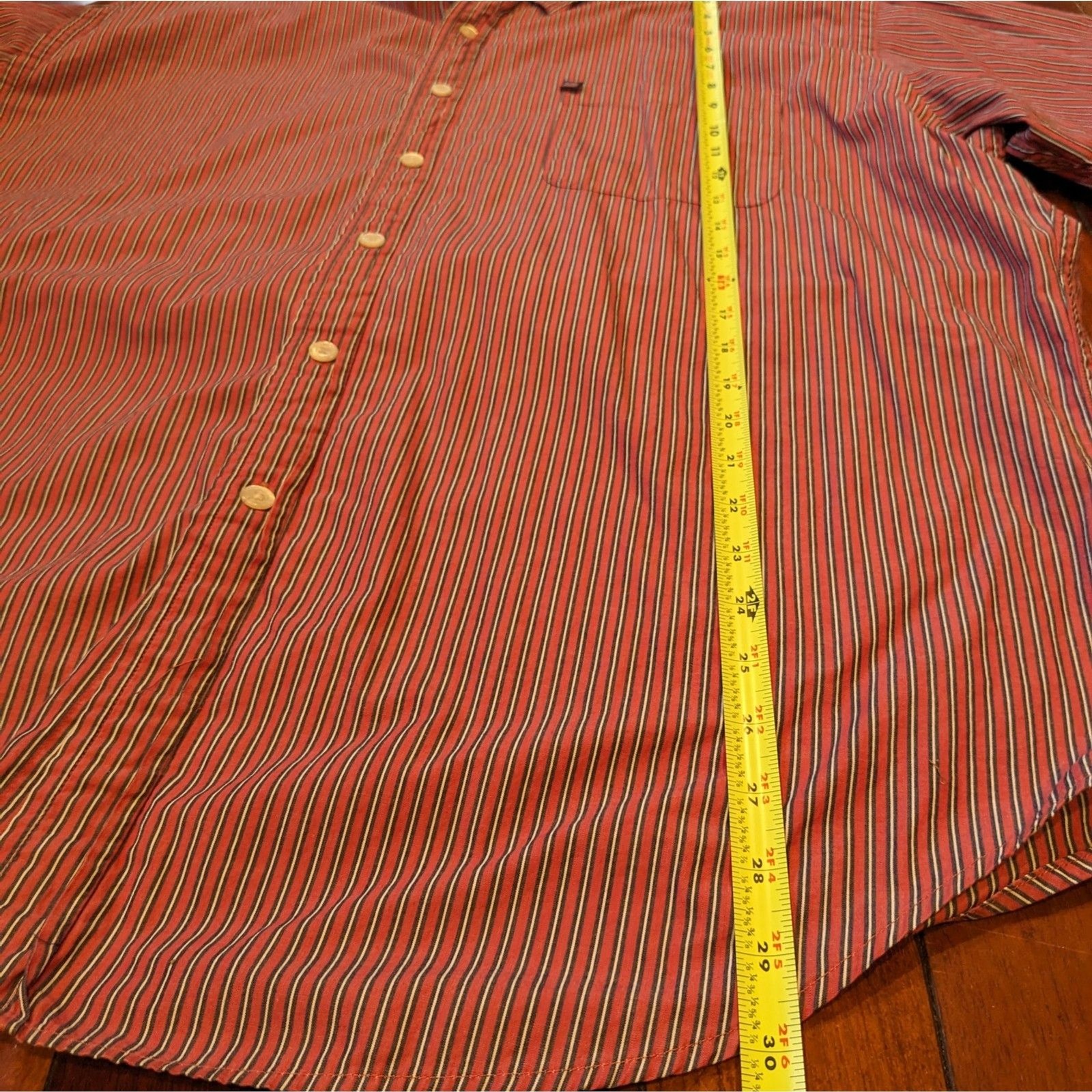 Polo Jeans Co Ralph Lauren Striped Button Up Shirt XL Flag USA Americana Cotton