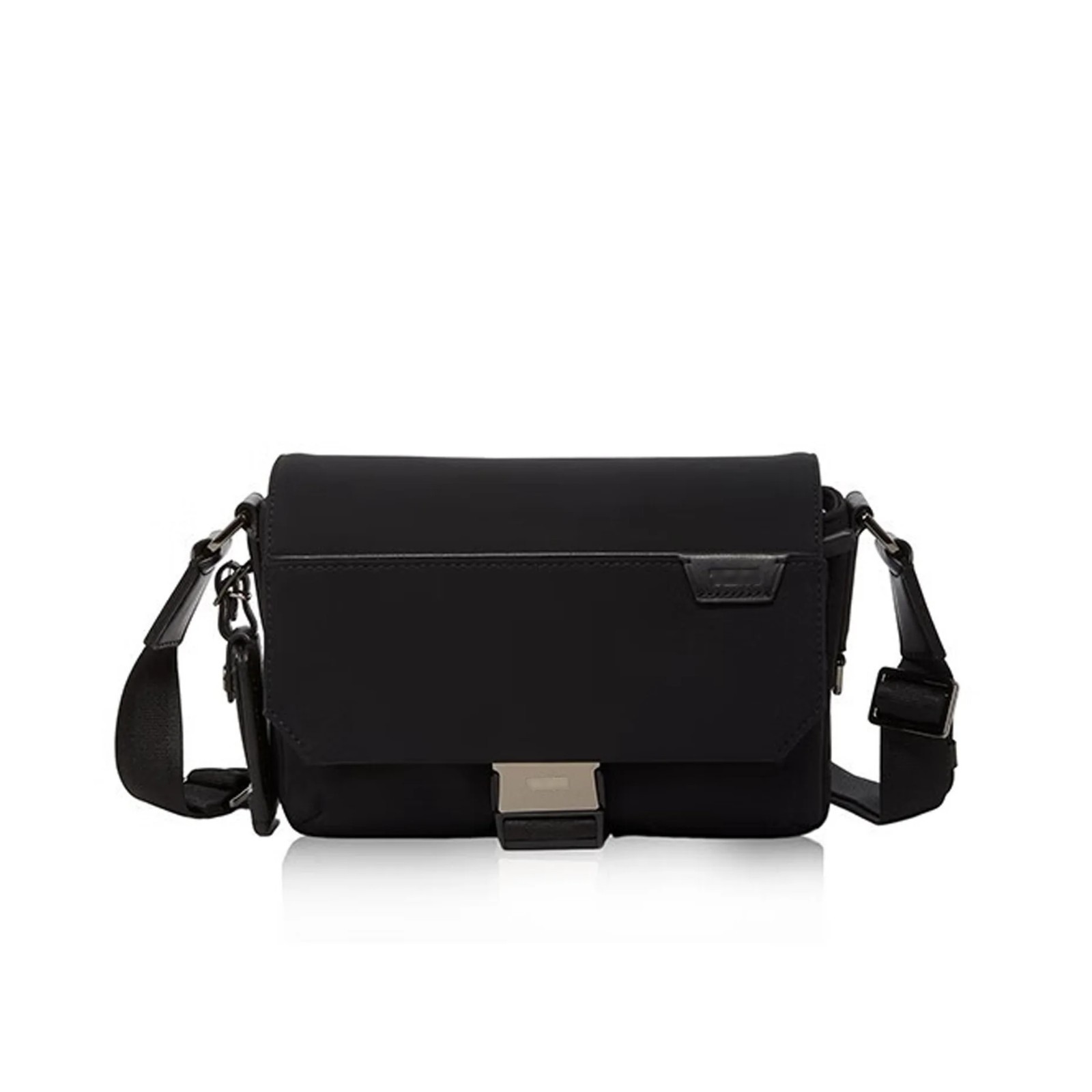 NEW TUMI Black Crossbody Bag Compact Travel Messenger Shoulder Bag
