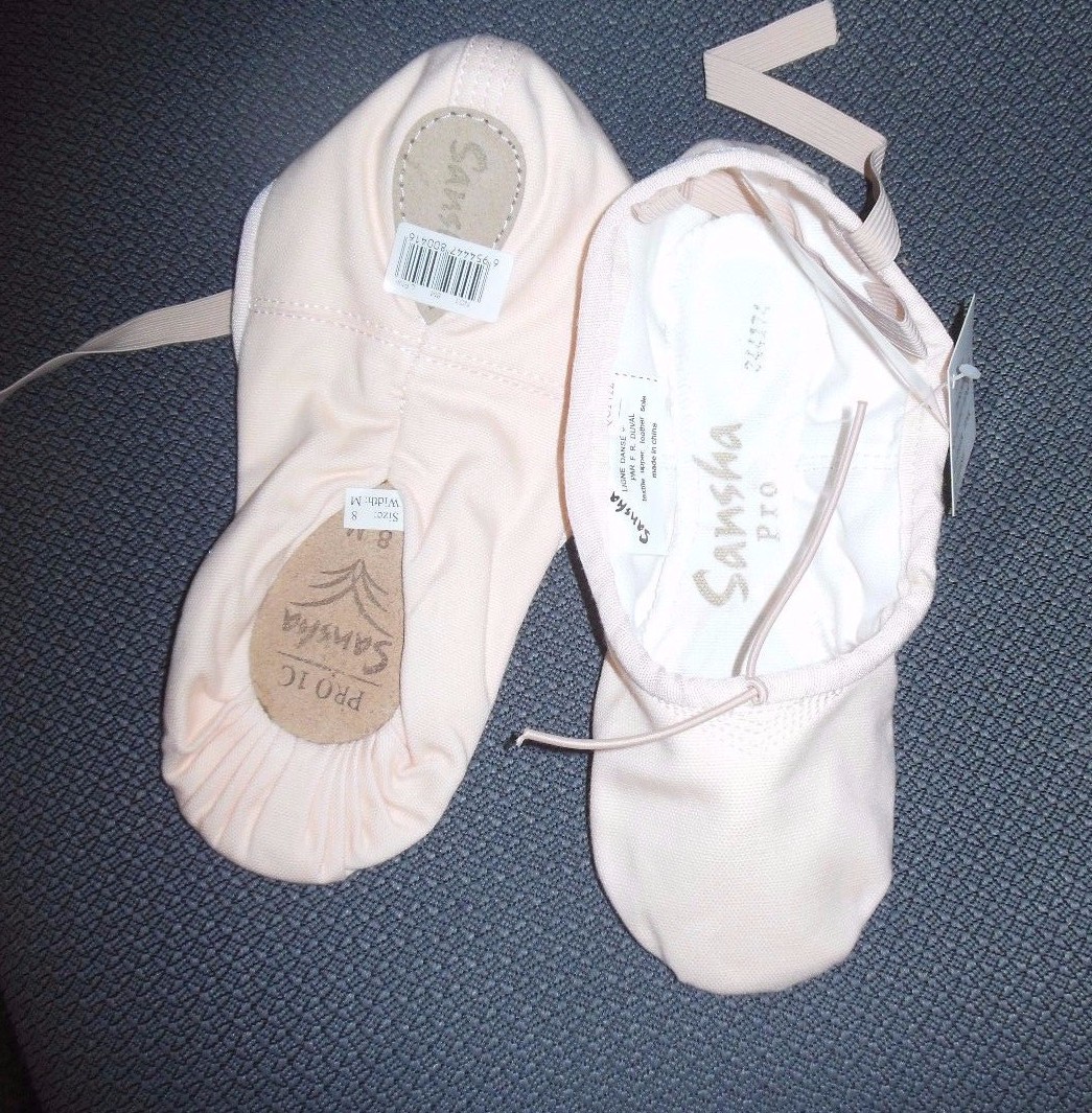 Canvas Ballet shoe Original Canvas split sole light pink Sansha Pro 1C