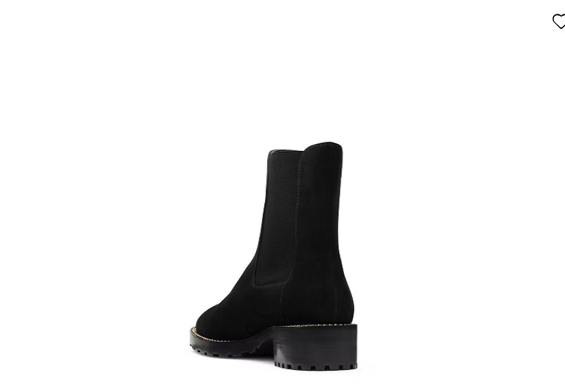 New Stuart Weitzman Kolbie Chelsea Boots Size 6 M, BLACK SUEDE – $695